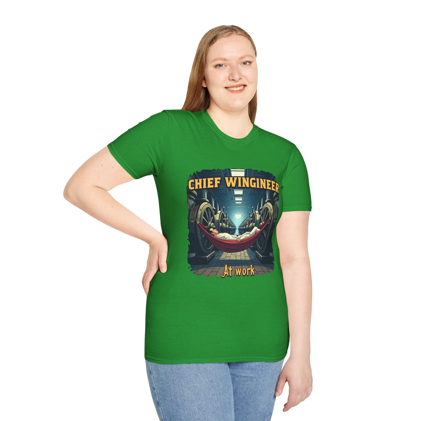 Ink Pulse Print - Chief Wingineer at Work Unisex T-Shirt. (Produced in Australia)