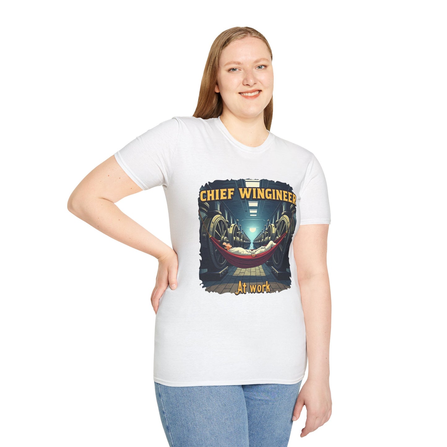 Ink Pulse Print - Chief Wingineer at Work Unisex T-Shirt. (Produced in Australia)