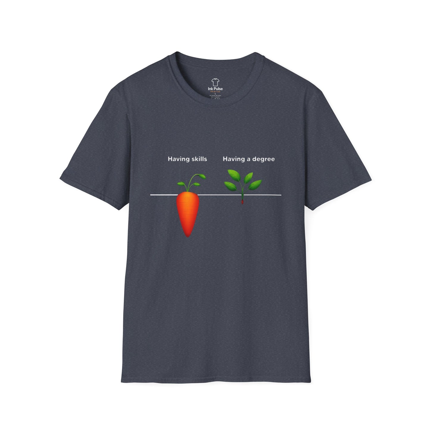 Ink Pulse Print - Skills vs Degree T-Shirt. (Produced in Australia)