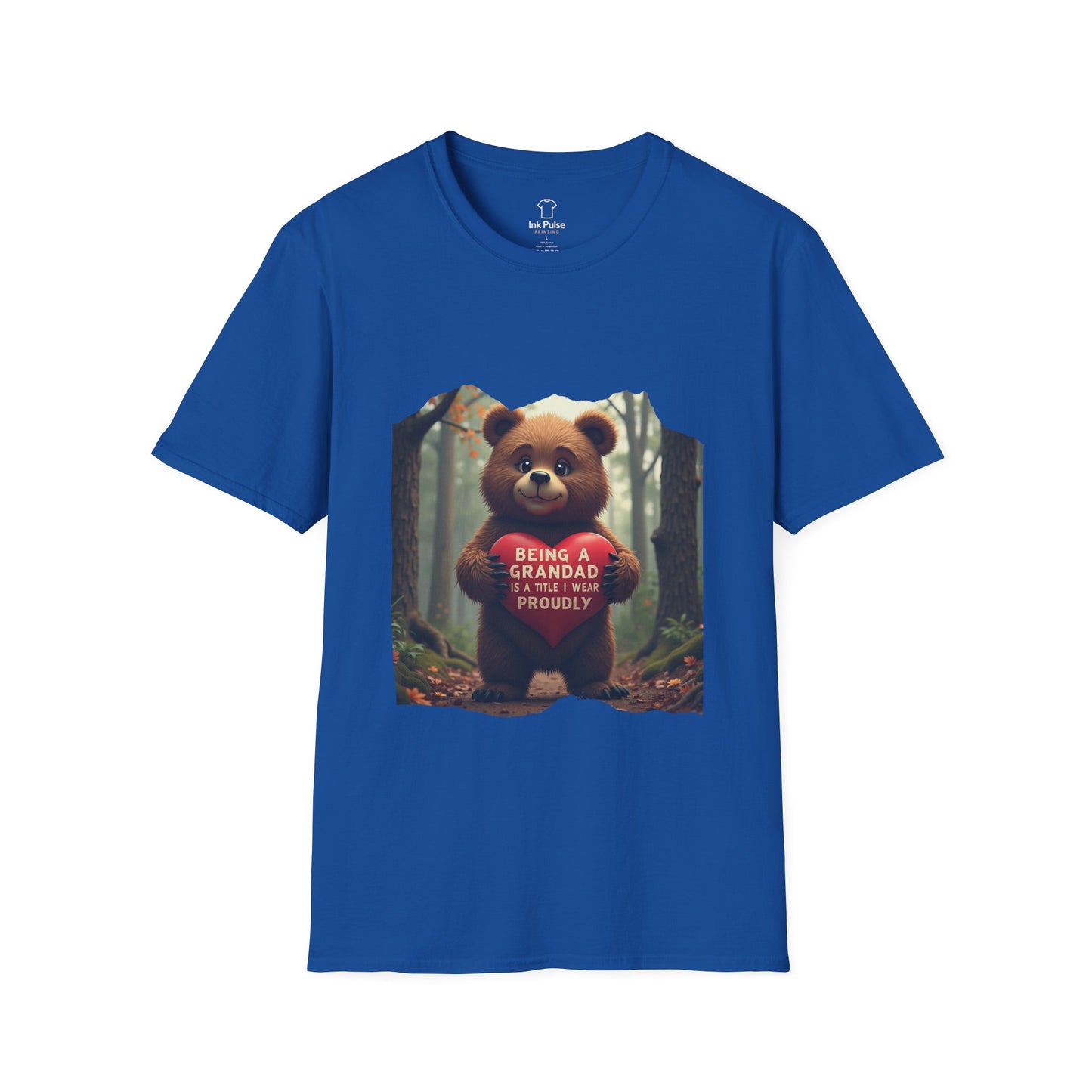 Ink Pulse Print - Cute Grandpa Bear T-Shirt. (Produced in Australia)
