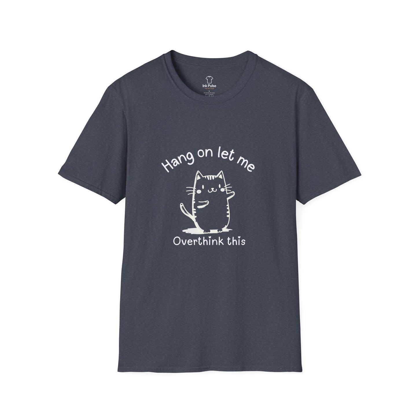 Ink Pulse Print - Overthink This Unisex Softstyle T-Shirt, Funny Graphic Tee.