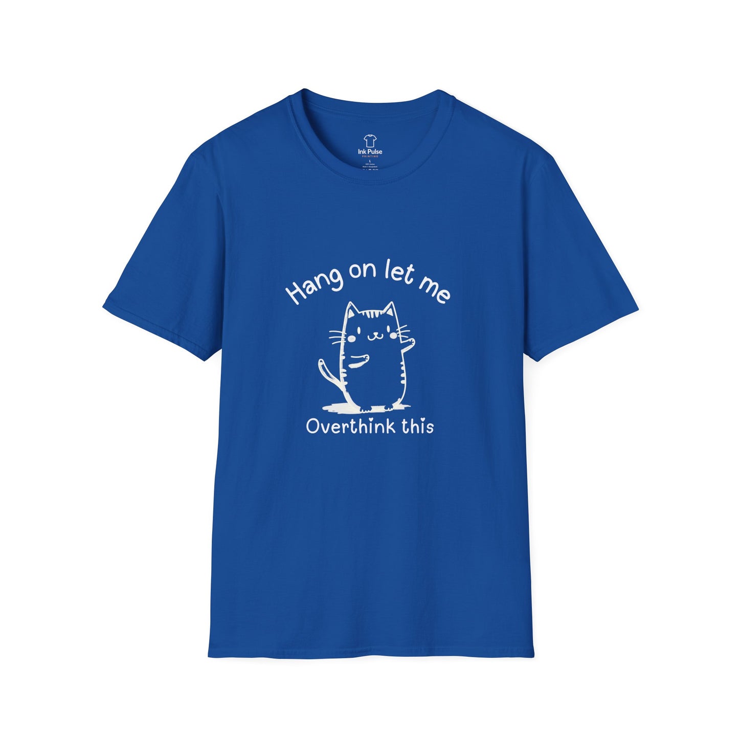 Ink Pulse Print - Overthink This Unisex Softstyle T-Shirt, Funny Graphic Tee.