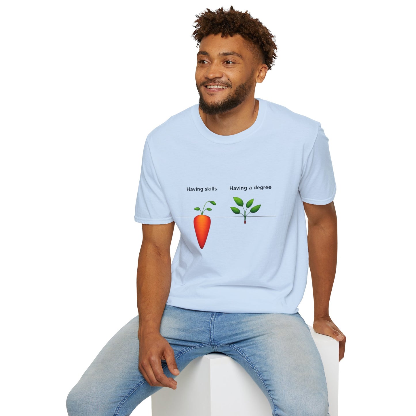 Ink Pulse Print - Skills vs Degree T-Shirt. (Produced in Australia)