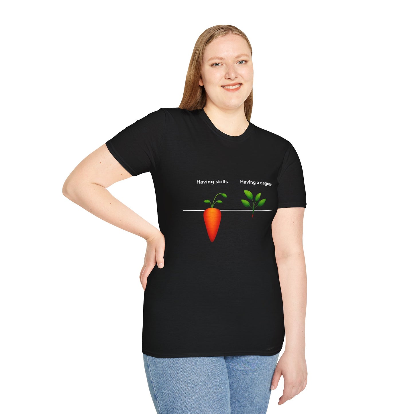 Ink Pulse Print - Skills vs Degree T-Shirt. (Produced in Australia)