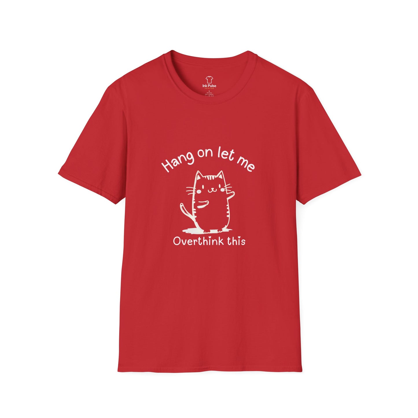 Ink Pulse Print - Overthink This Unisex Softstyle T-Shirt, Funny Graphic Tee.