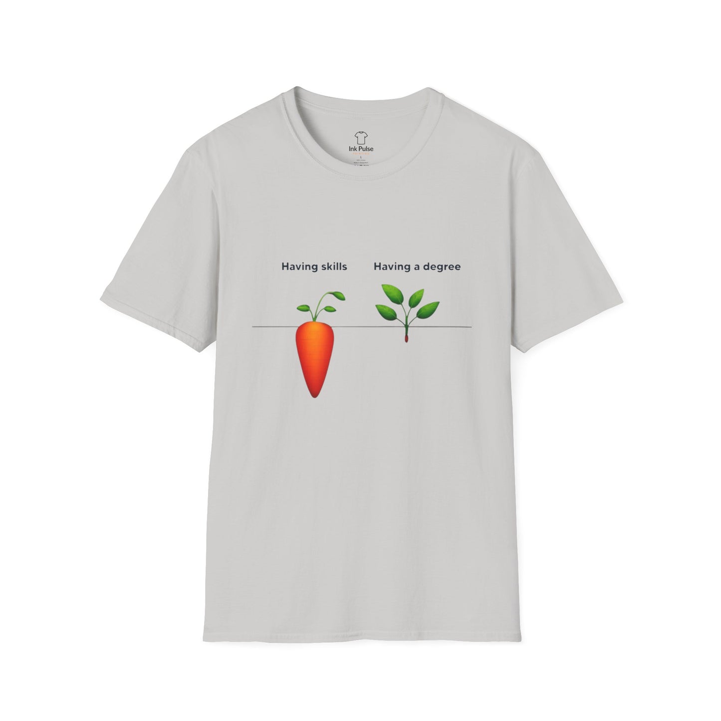 Ink Pulse Print - Skills vs Degree T-Shirt. (Produced in Australia)