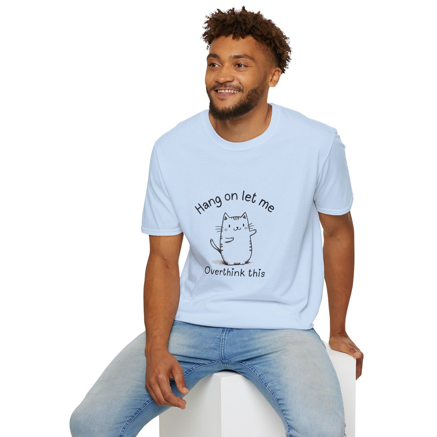 Ink Pulse Print - Overthink This Unisex Softstyle T-Shirt, Funny Graphic Tee.