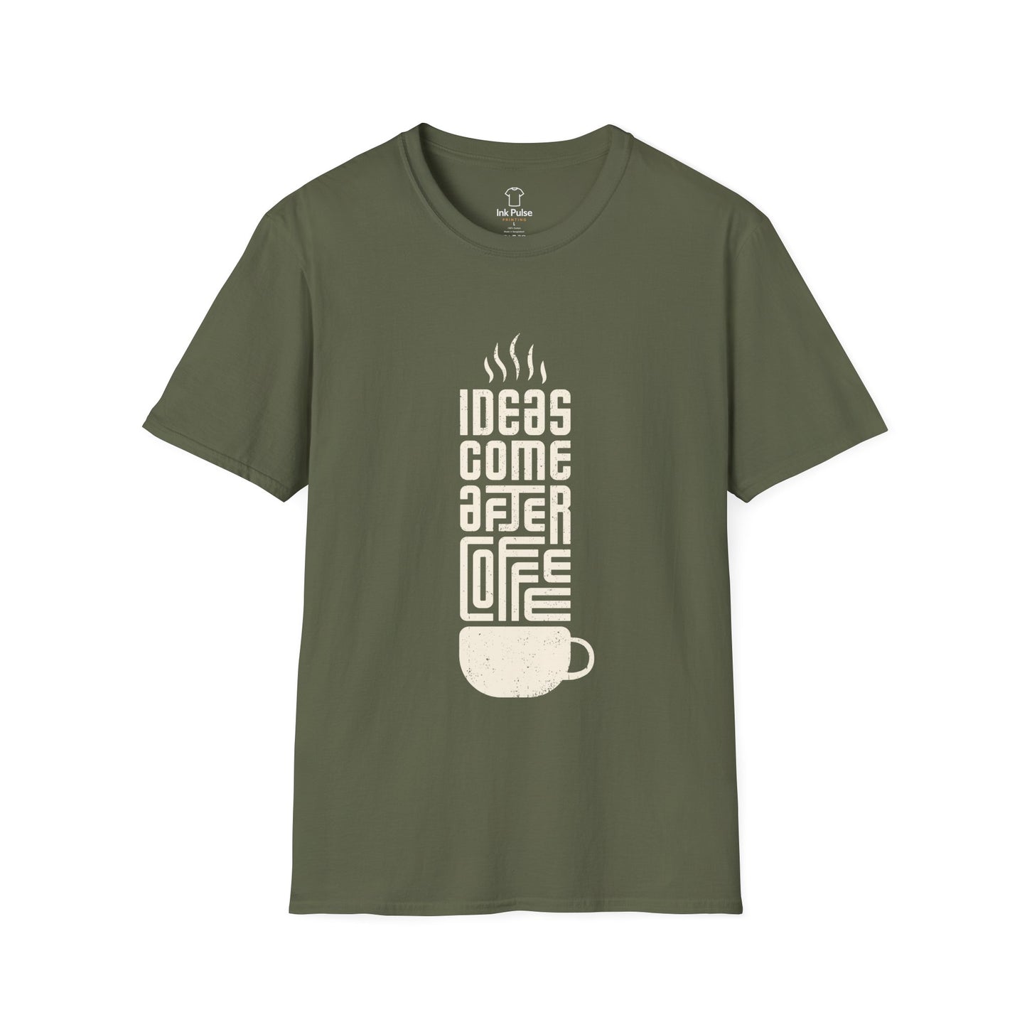 Ink Pulse Print - Coffee Inspiration T-Shirt, Funny Coffee Lover Shirt. (Produced in Australia)