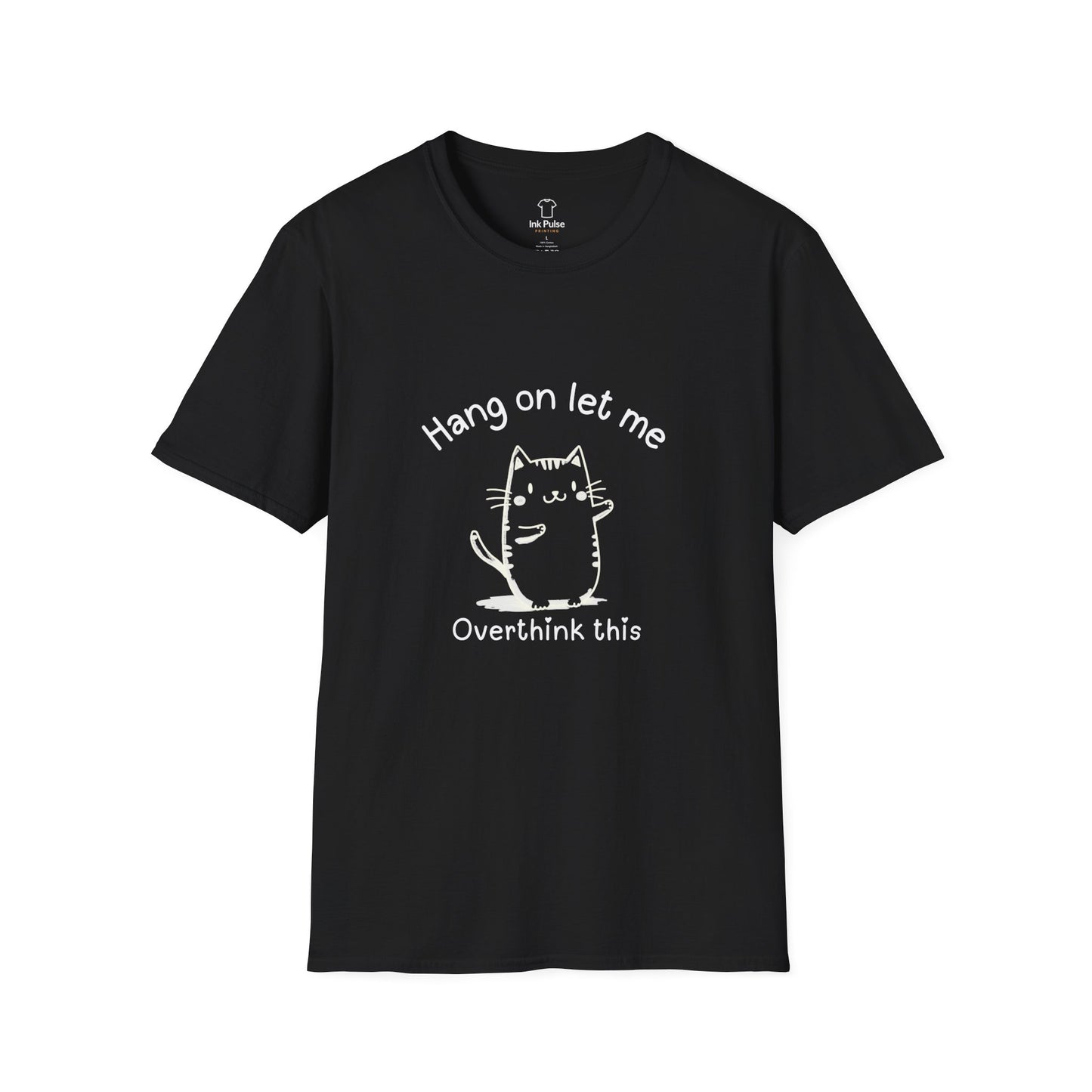 Ink Pulse Print - Overthink This Unisex Softstyle T-Shirt, Funny Graphic Tee.