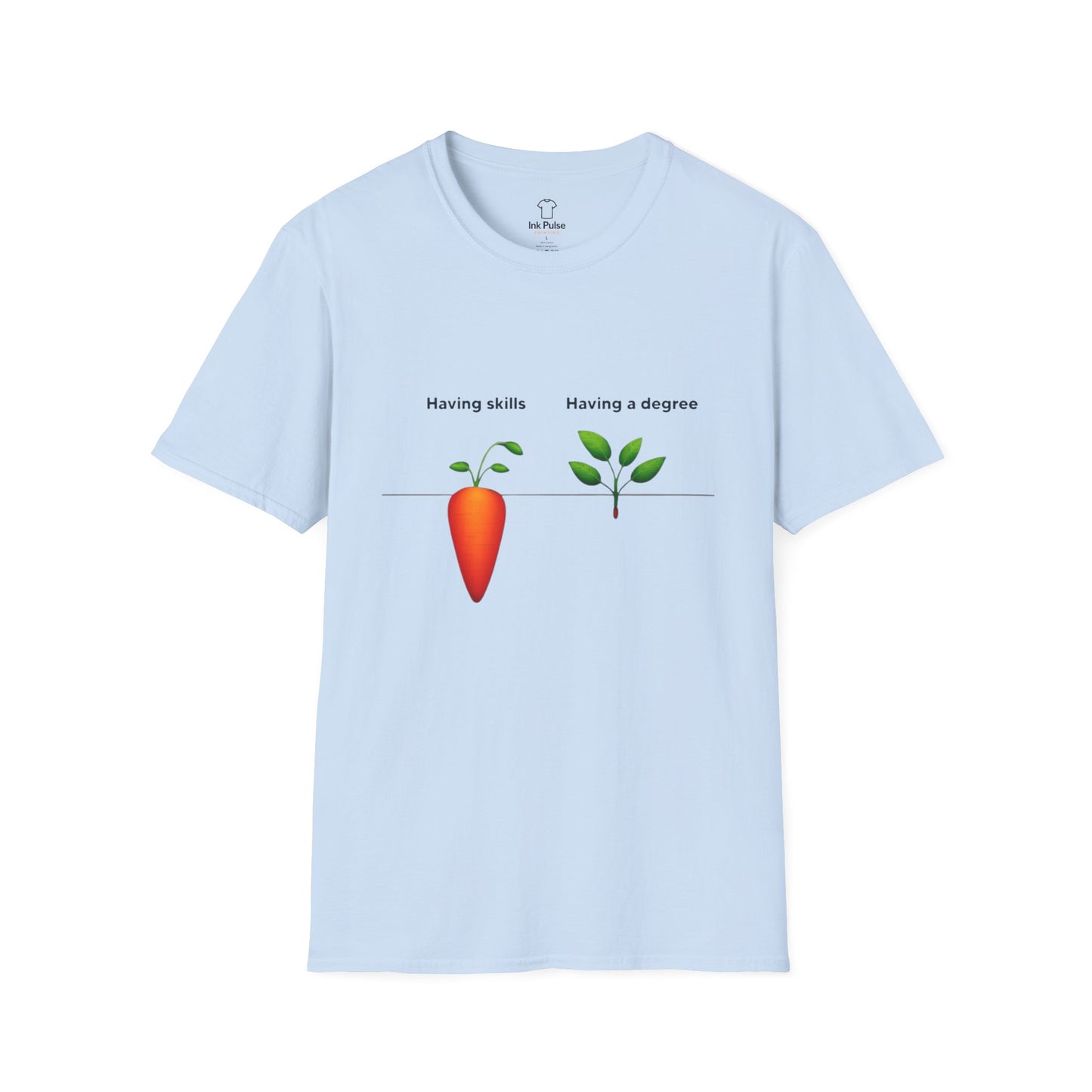 Ink Pulse Print - Skills vs Degree T-Shirt. (Produced in Australia)