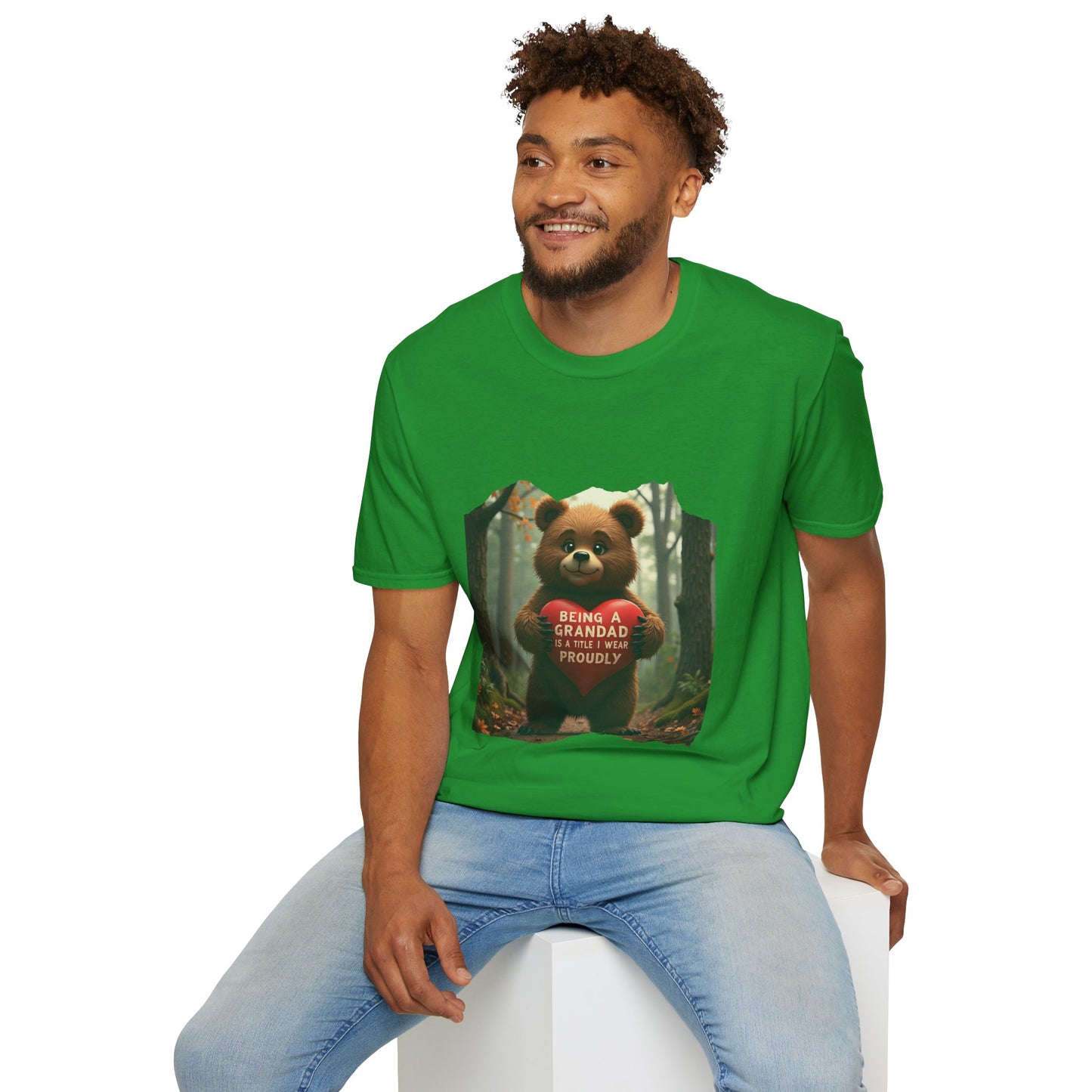 Ink Pulse Print - Cute Grandpa Bear T-Shirt. (Produced in Australia)