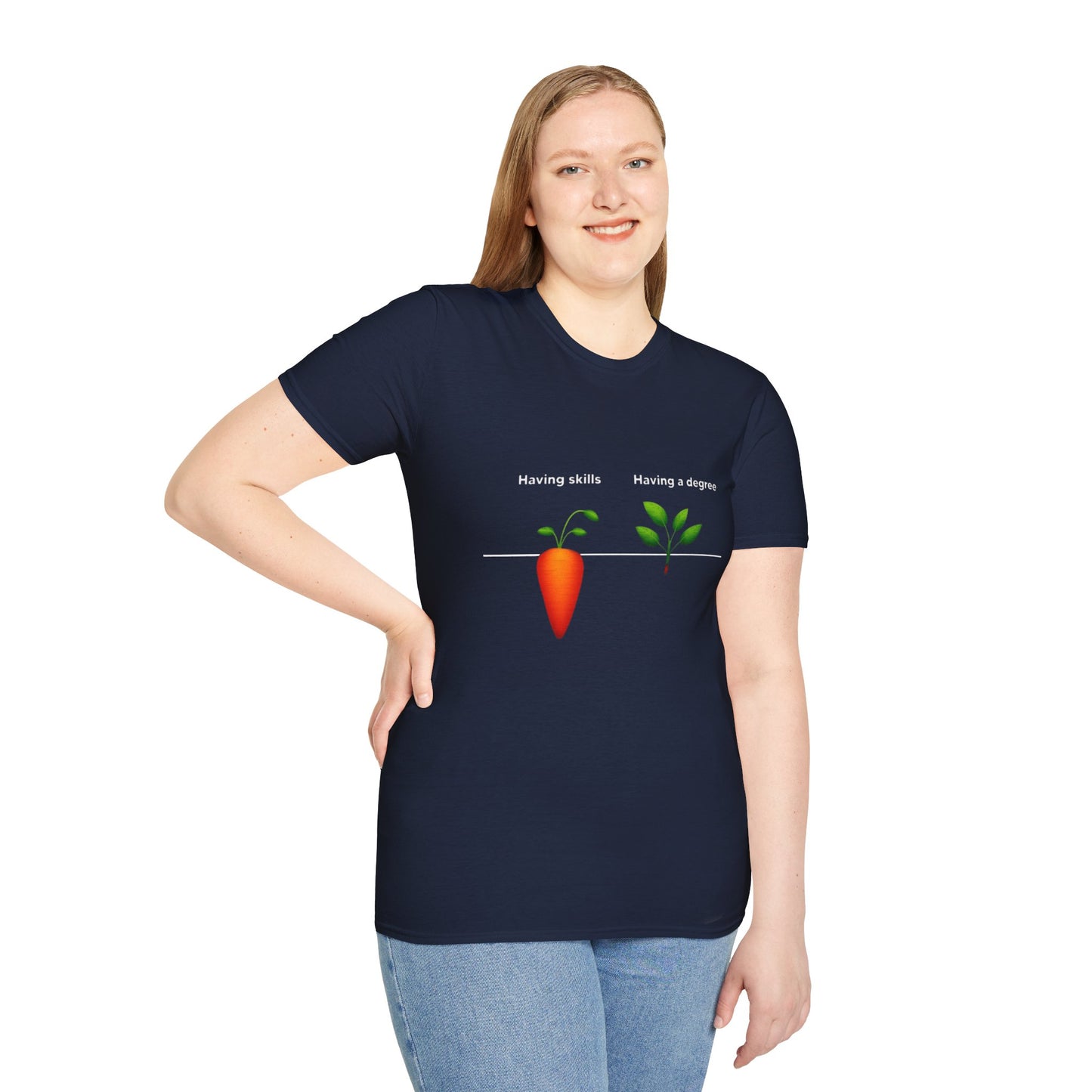 Ink Pulse Print - Skills vs Degree T-Shirt. (Produced in Australia)