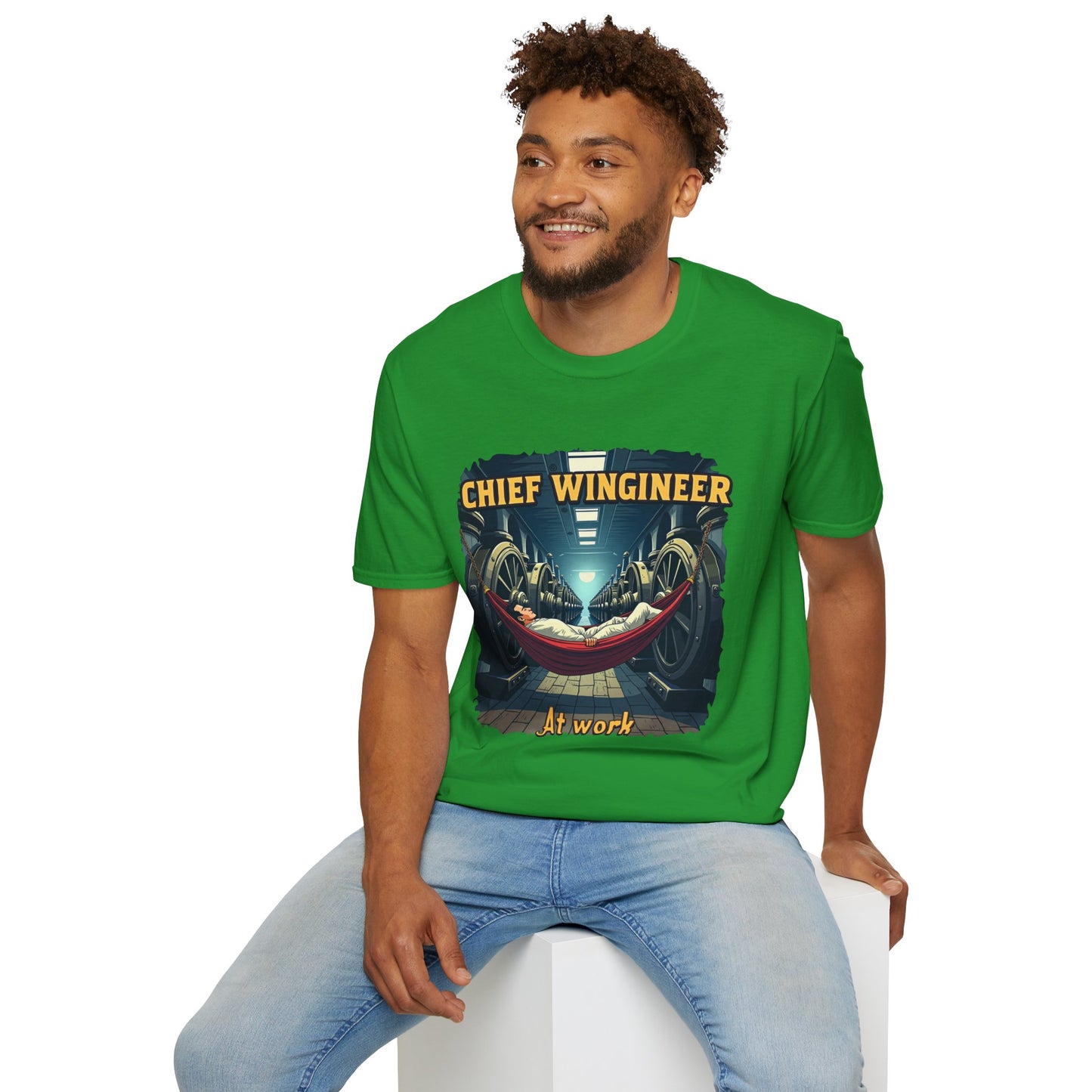 Ink Pulse Print - Chief Wingineer at Work Unisex T-Shirt. (Produced in Australia)