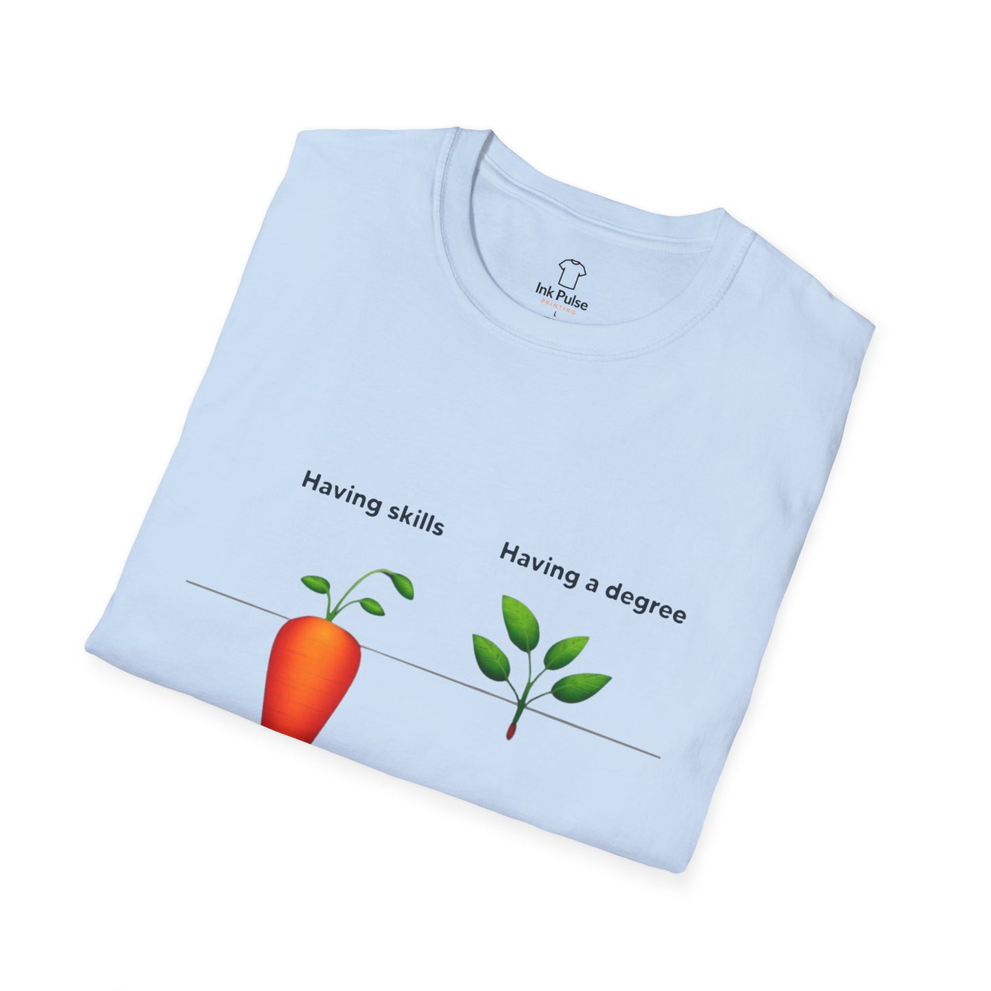 Ink Pulse Print - Skills vs Degree T-Shirt. (Produced in Australia)