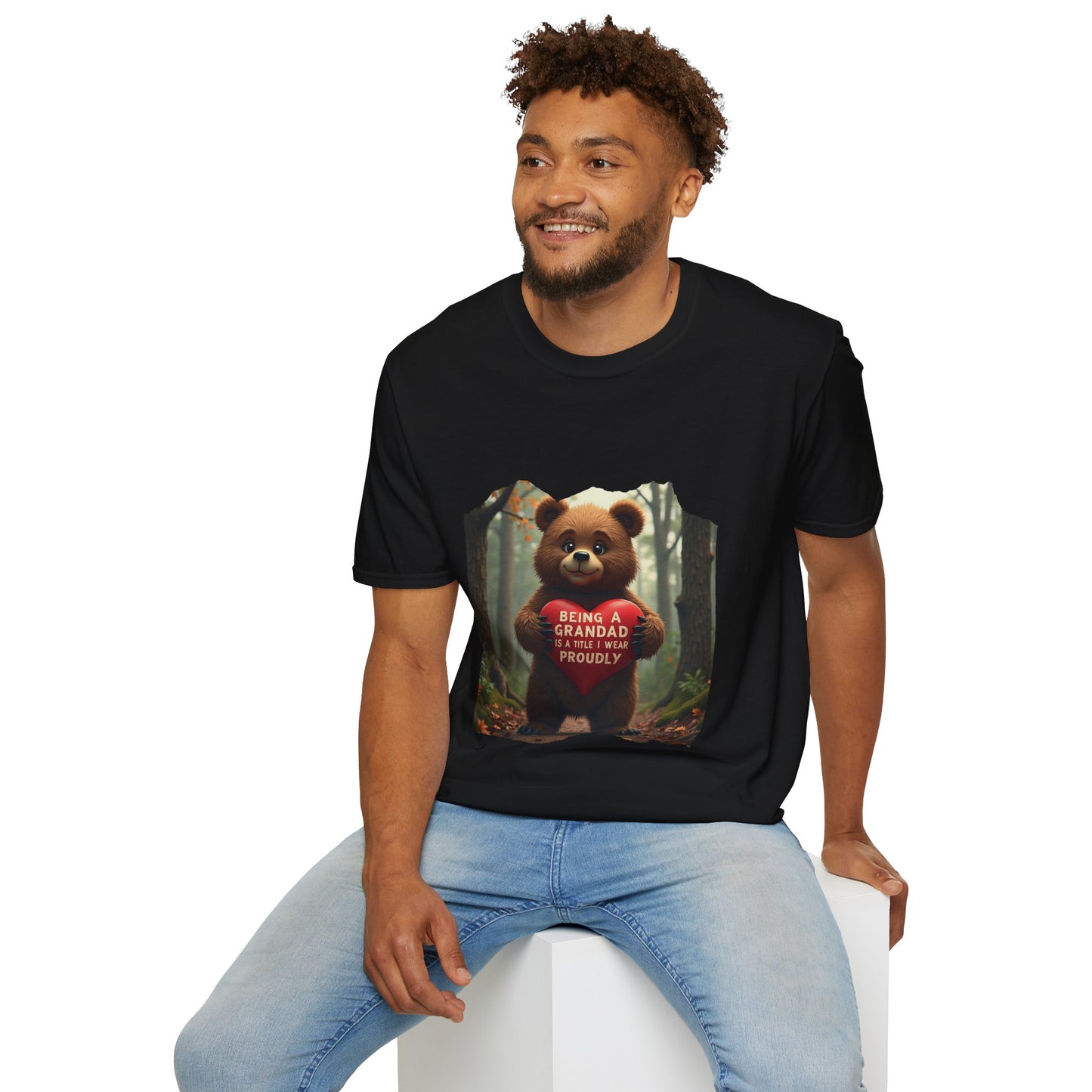 Ink Pulse Print - Cute Grandpa Bear T-Shirt. (Produced in Australia)