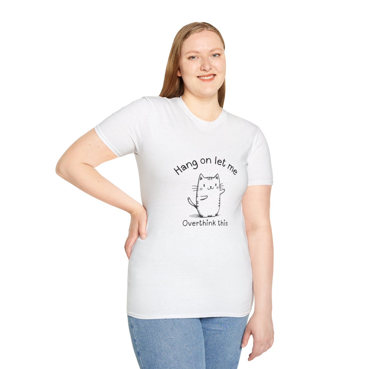 Ink Pulse Print - Overthink This Unisex Softstyle T-Shirt, Funny Graphic Tee.