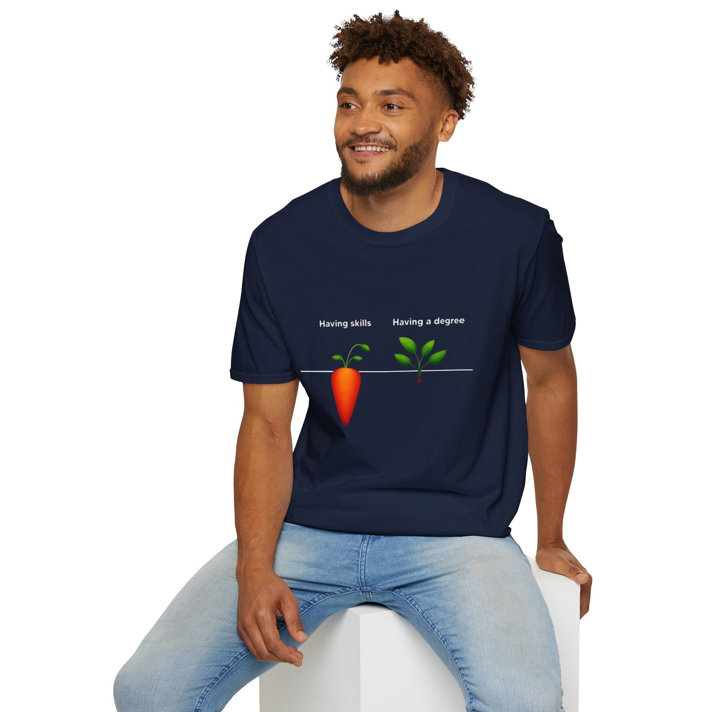 Ink Pulse Print - Skills vs Degree T-Shirt. (Produced in Australia)