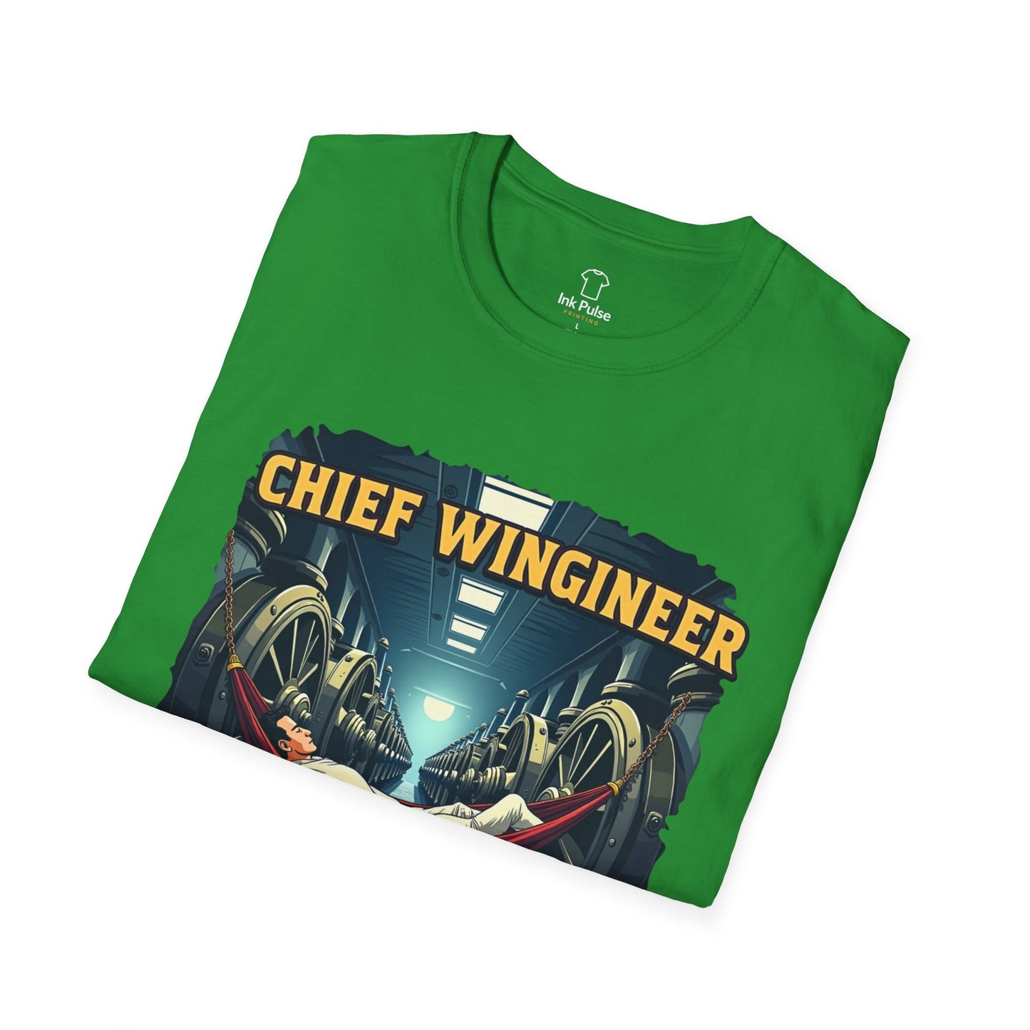 Ink Pulse Print - Chief Wingineer at Work Unisex T-Shirt. (Produced in Australia)