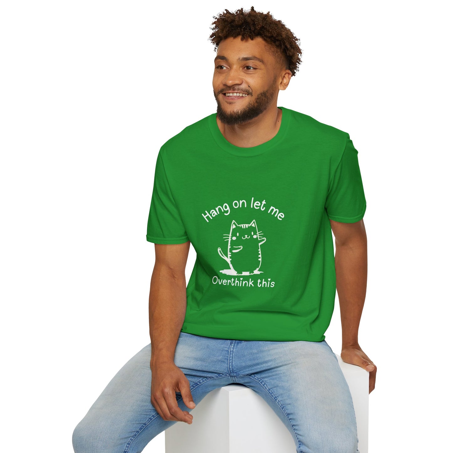 Ink Pulse Print - Overthink This Unisex Softstyle T-Shirt, Funny Graphic Tee.
