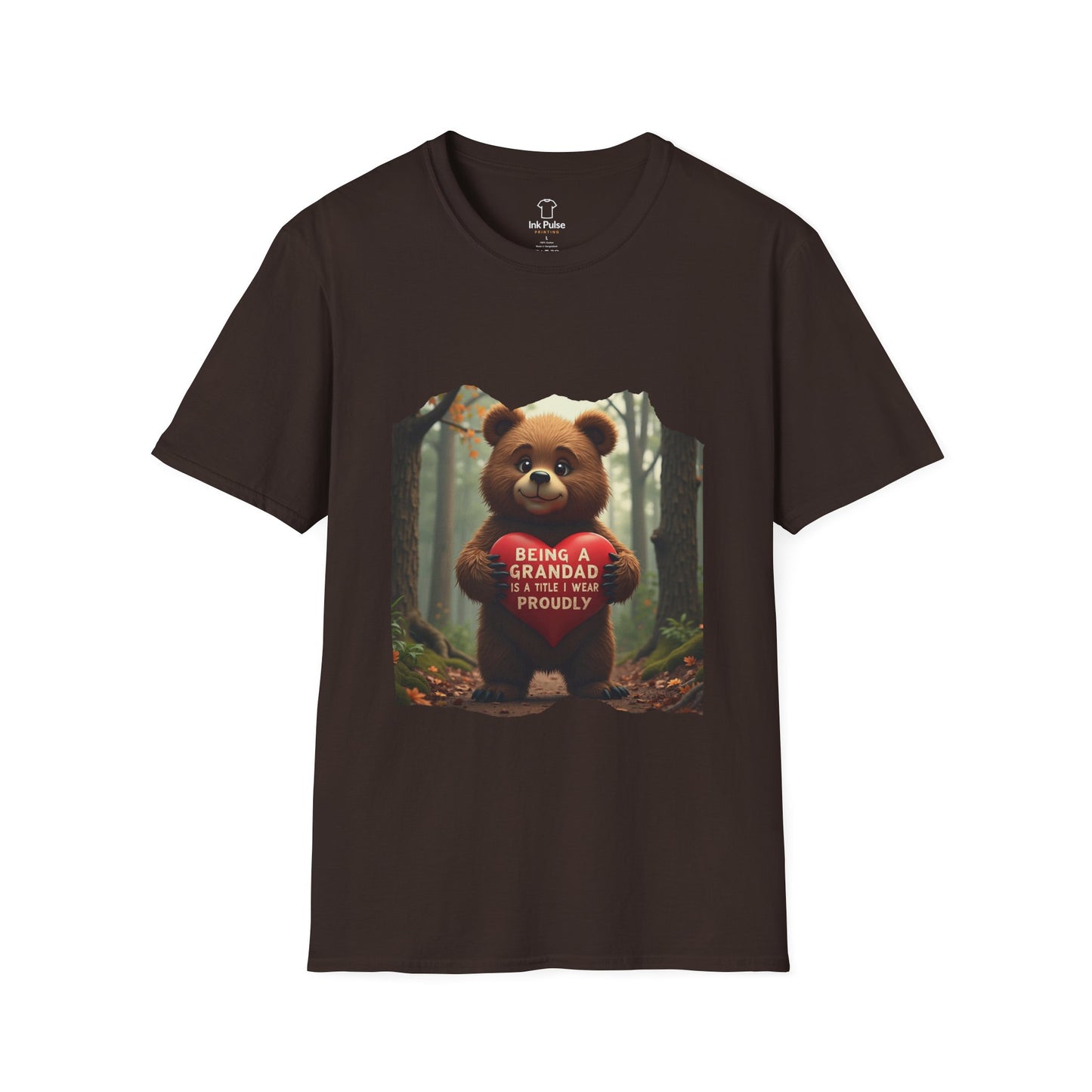 Ink Pulse Print - Cute Grandpa Bear T-Shirt. (Produced in Australia)
