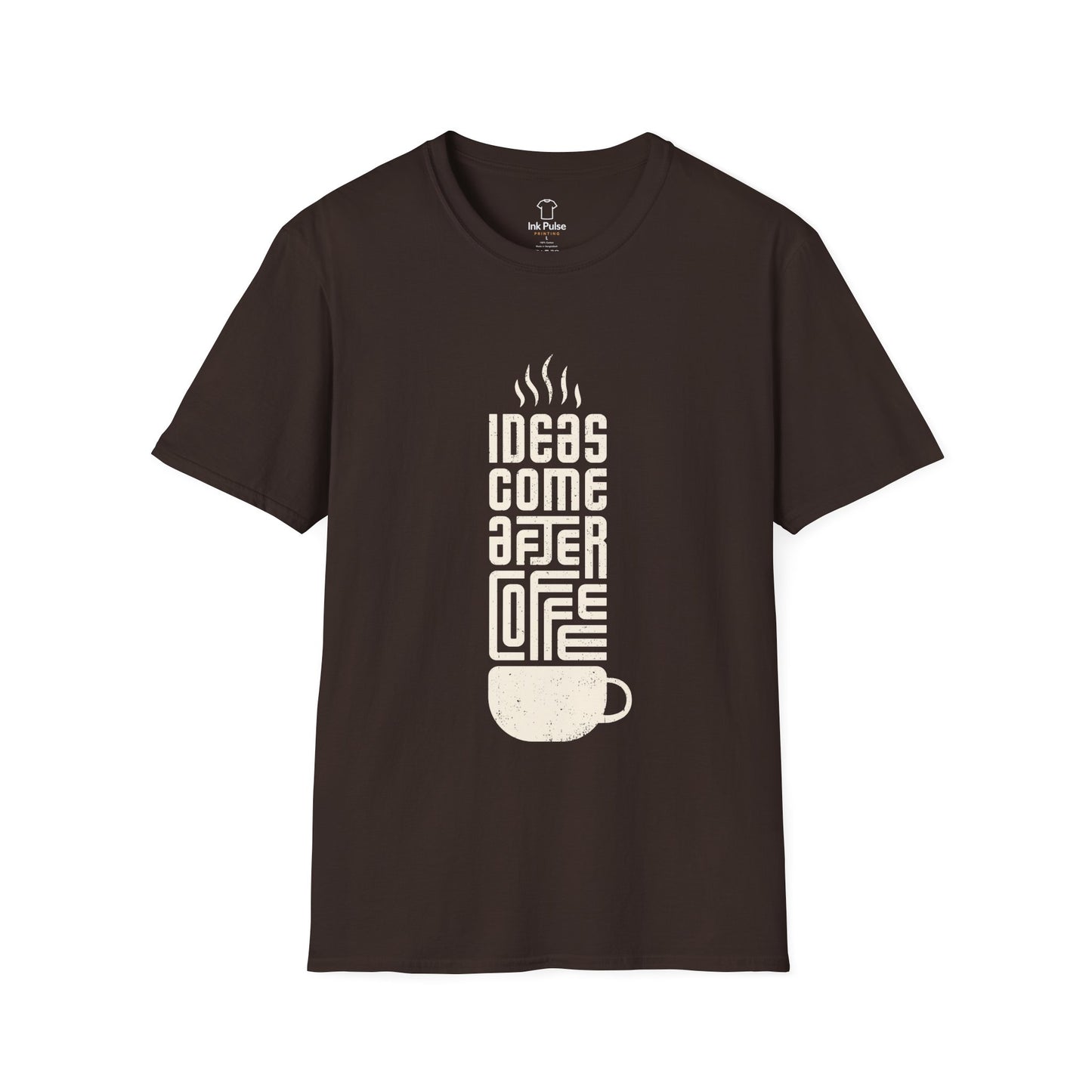 Ink Pulse Print - Coffee Inspiration T-Shirt, Funny Coffee Lover Shirt. (Produced in Australia)