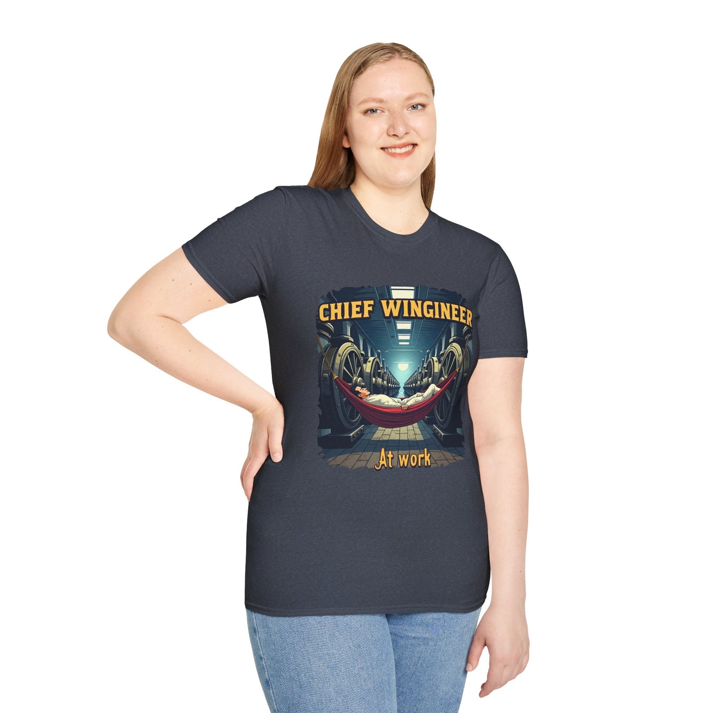 Ink Pulse Print - Chief Wingineer at Work Unisex T-Shirt. (Produced in Australia)