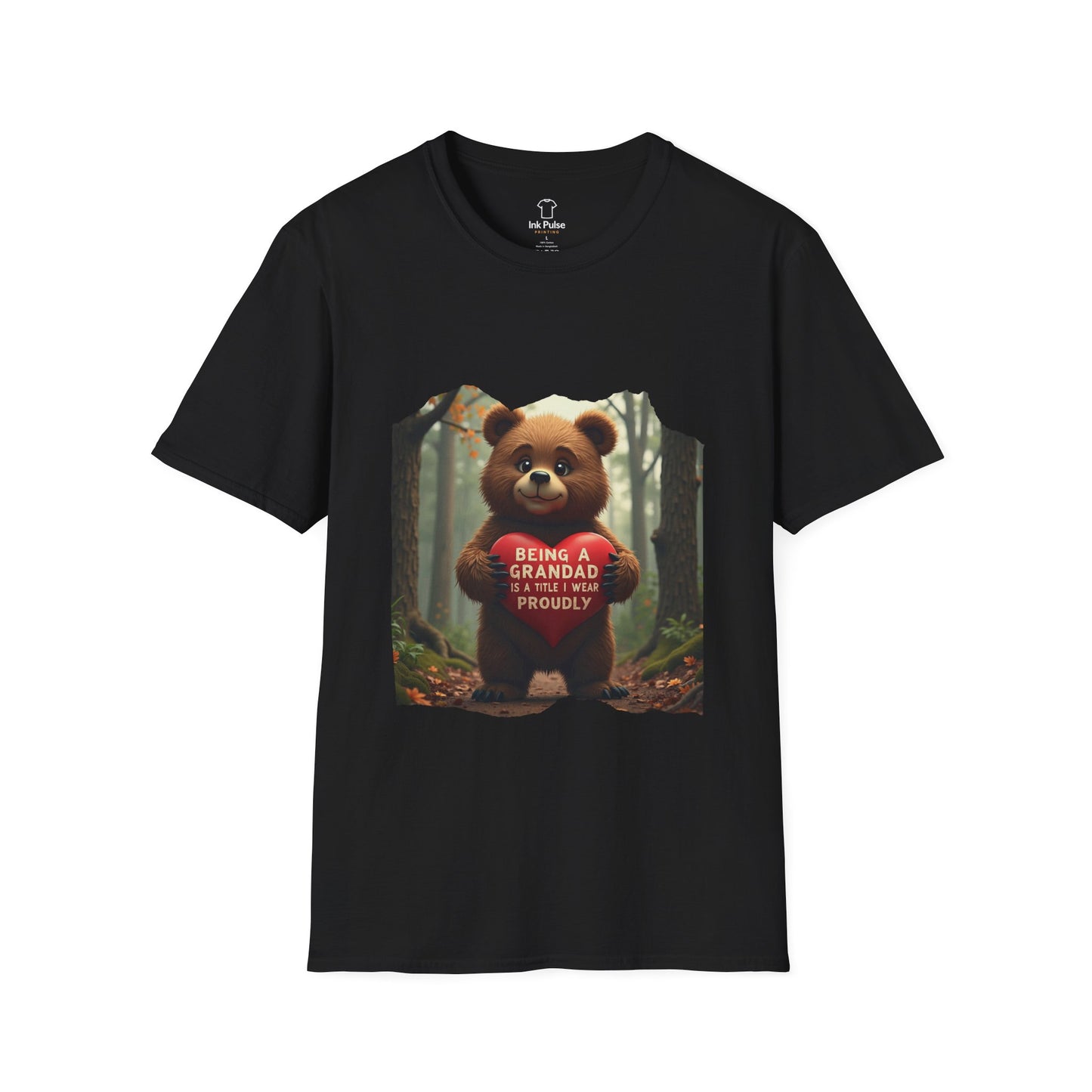 Ink Pulse Print - Cute Grandpa Bear T-Shirt. (Produced in Australia)