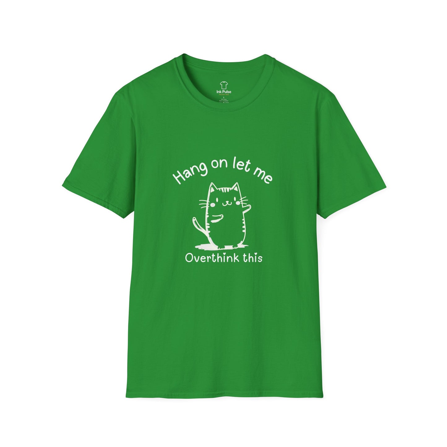 Ink Pulse Print - Overthink This Unisex Softstyle T-Shirt, Funny Graphic Tee.