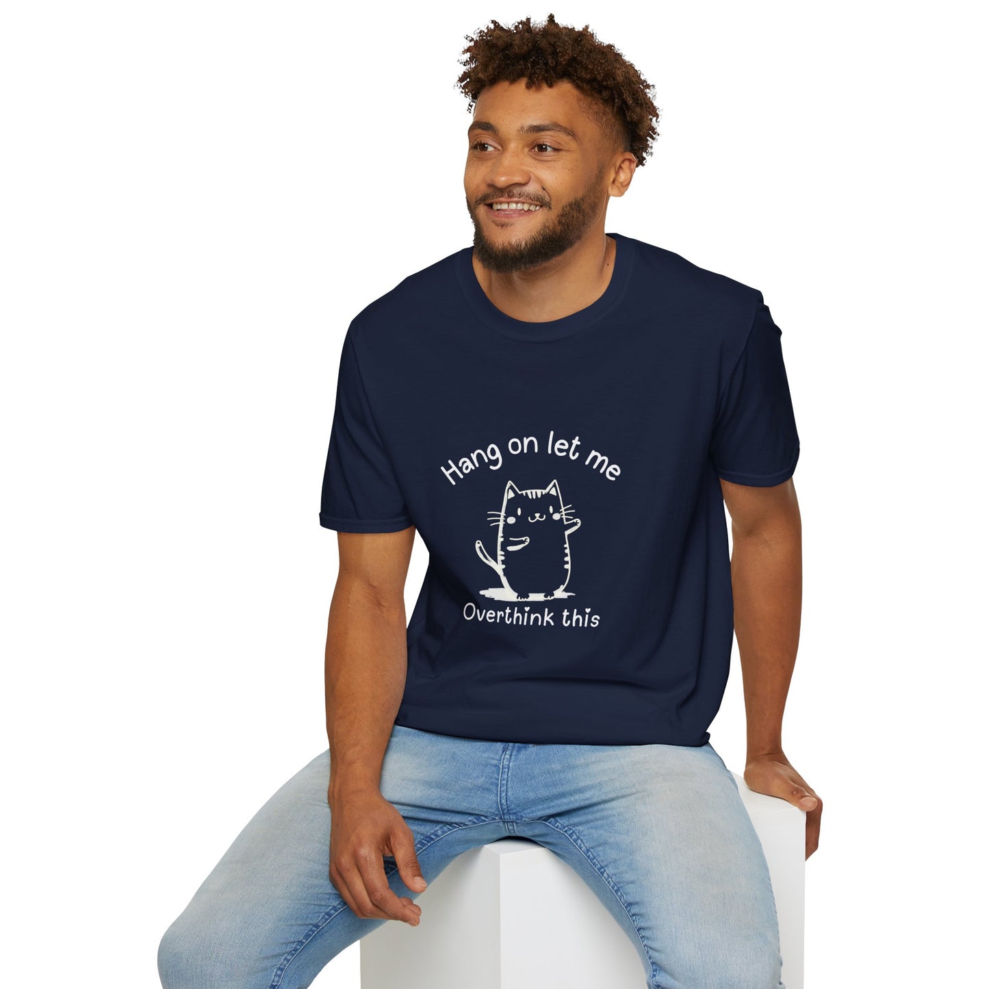 Ink Pulse Print - Overthink This Unisex Softstyle T-Shirt, Funny Graphic Tee.