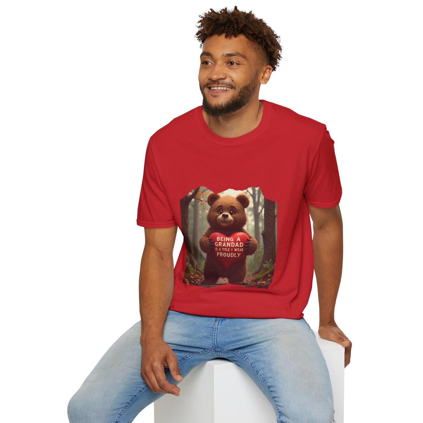 Ink Pulse Print - Cute Grandpa Bear T-Shirt. (Produced in Australia)