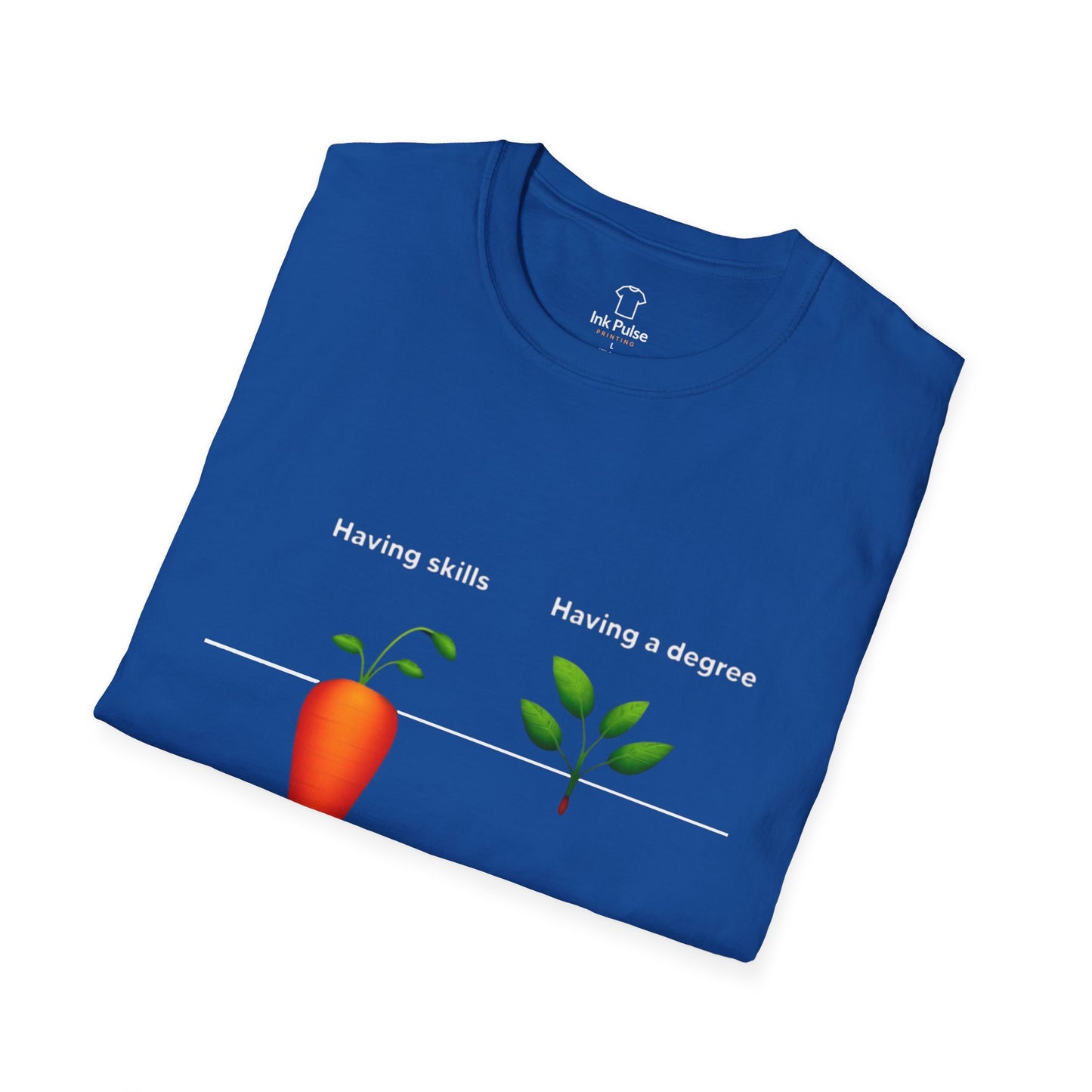Ink Pulse Print - Skills vs Degree T-Shirt. (Produced in Australia)