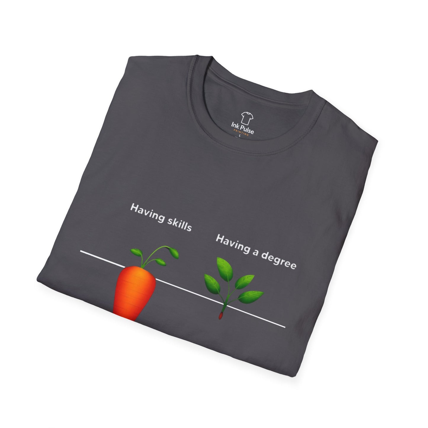 Ink Pulse Print - Skills vs Degree T-Shirt. (Produced in Australia)
