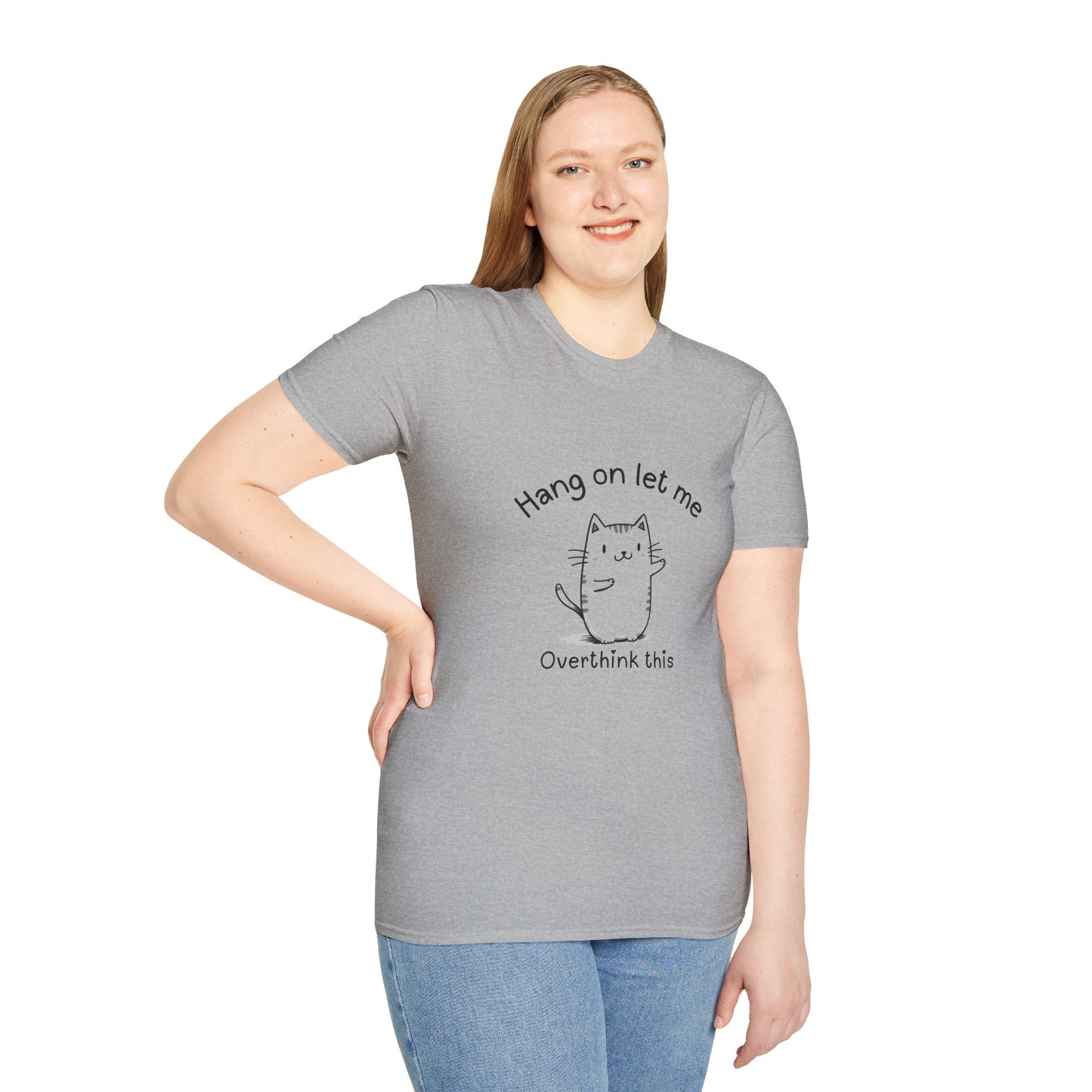 Ink Pulse Print - Overthink This Unisex Softstyle T-Shirt, Funny Graphic Tee.
