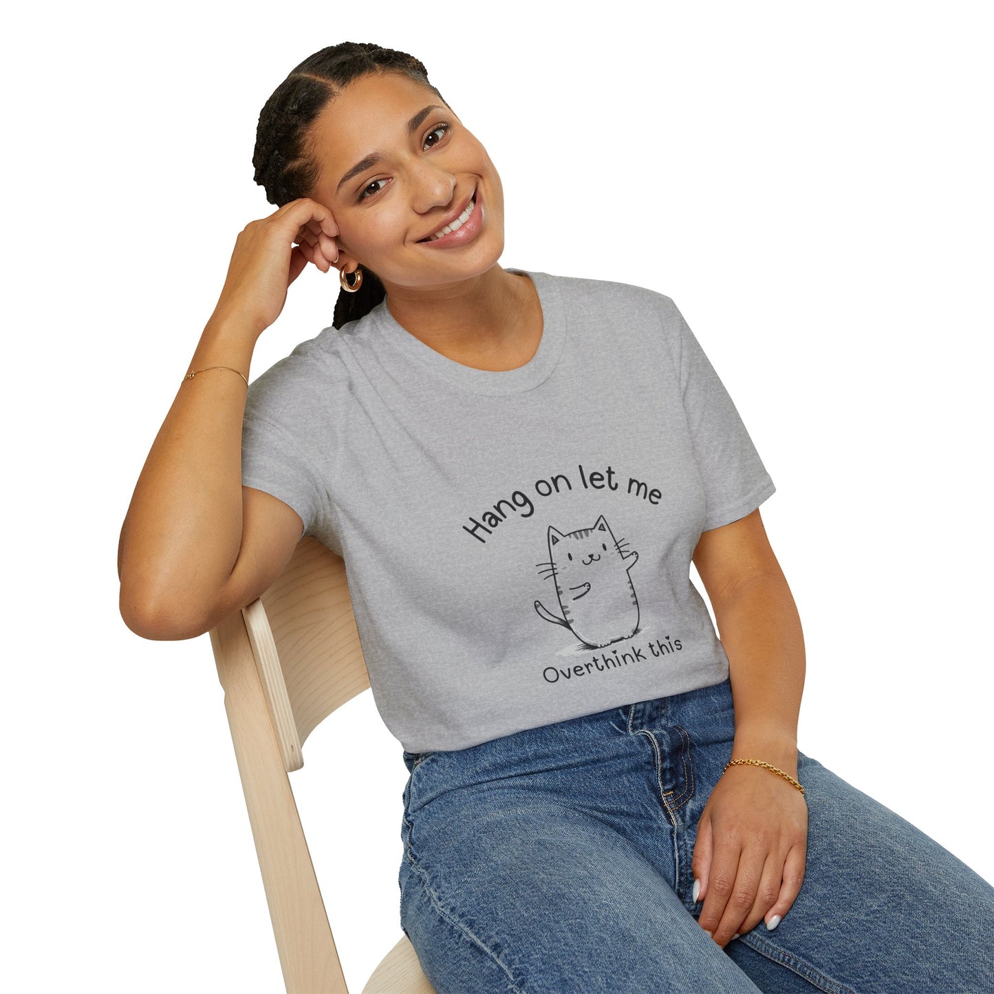 Ink Pulse Print - Overthink This Unisex Softstyle T-Shirt, Funny Graphic Tee.