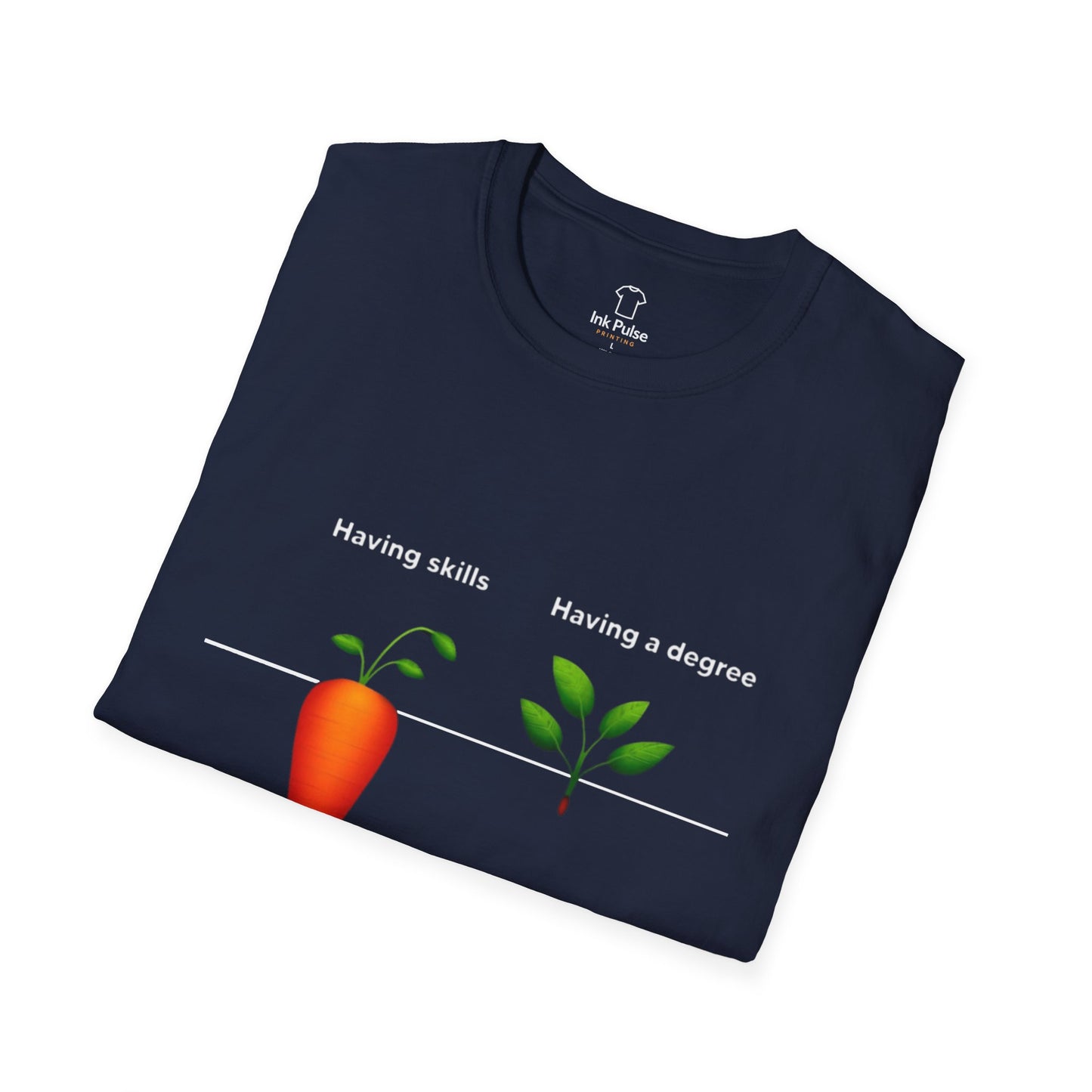 Ink Pulse Print - Skills vs Degree T-Shirt. (Produced in Australia)