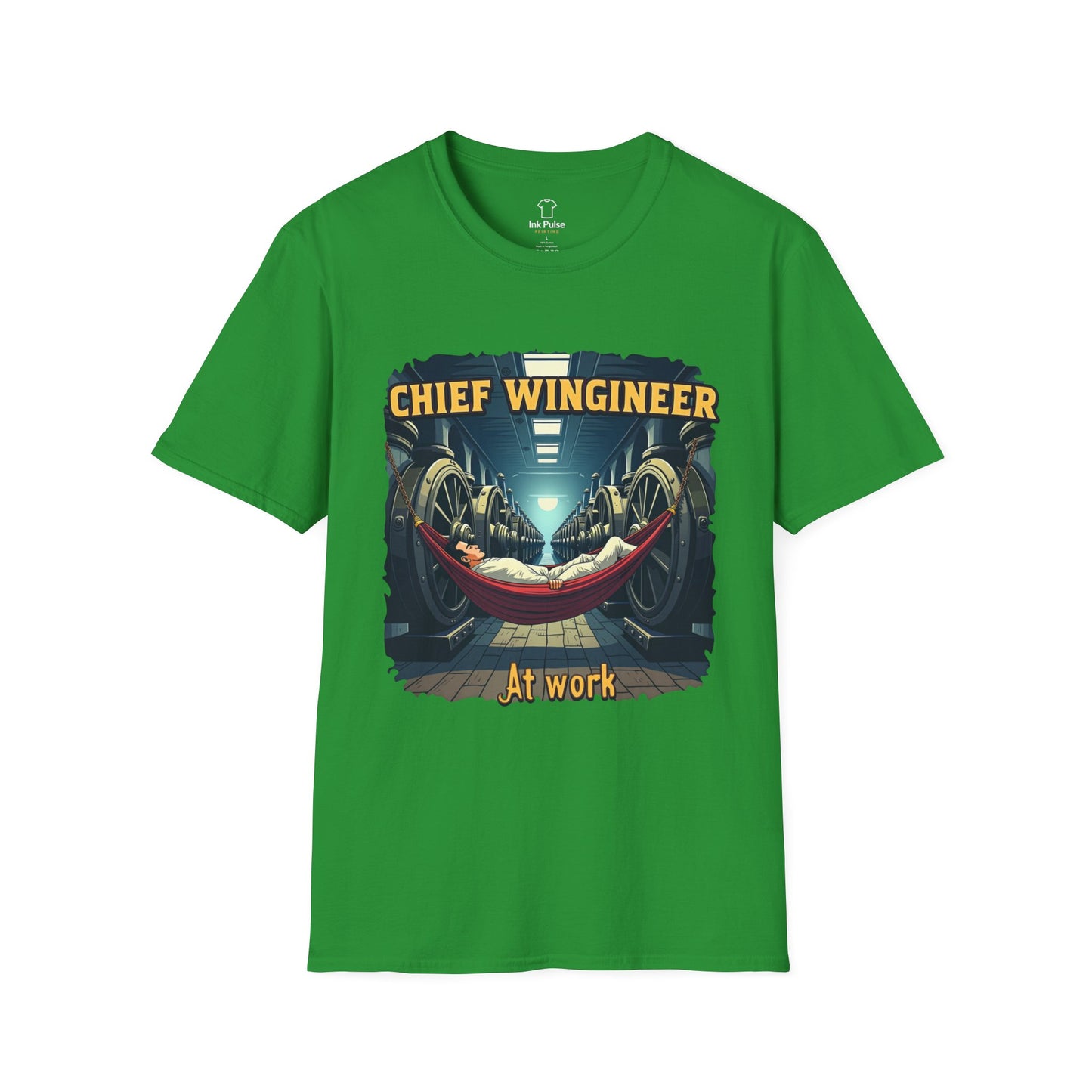 Ink Pulse Print - Chief Wingineer at Work Unisex T-Shirt. (Produced in Australia)