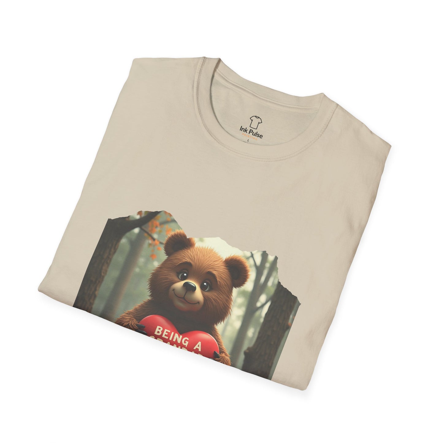 Ink Pulse Print - Cute Grandpa Bear T-Shirt. (Produced in Australia)