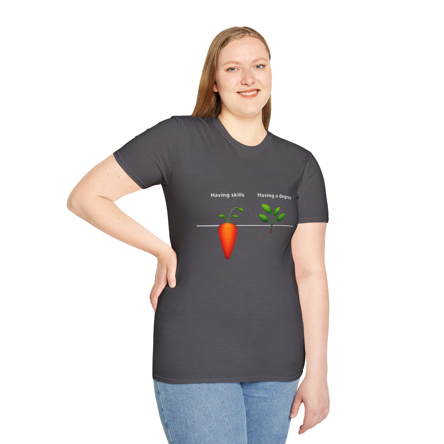 Ink Pulse Print - Skills vs Degree T-Shirt. (Produced in Australia)