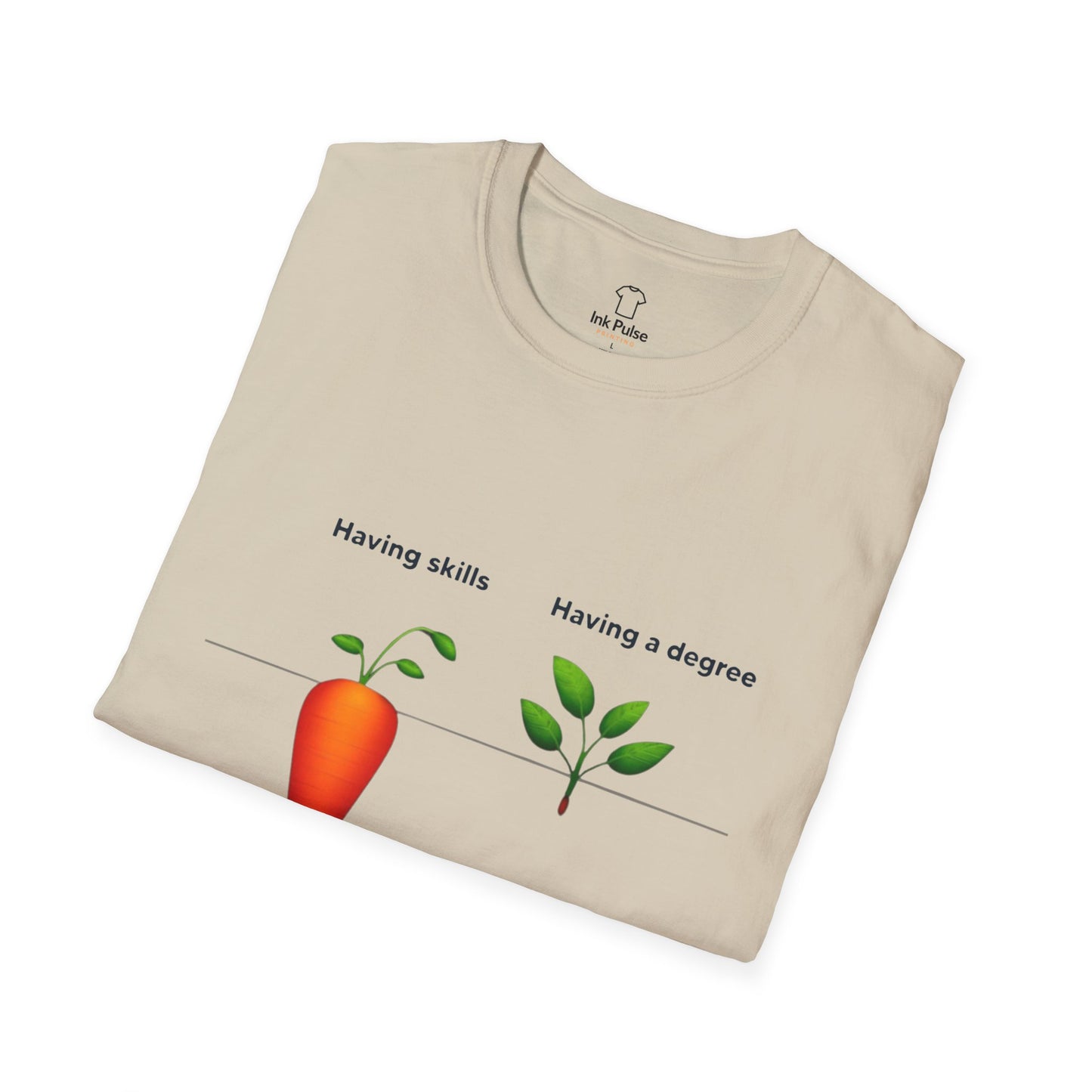 Ink Pulse Print - Skills vs Degree T-Shirt. (Produced in Australia)