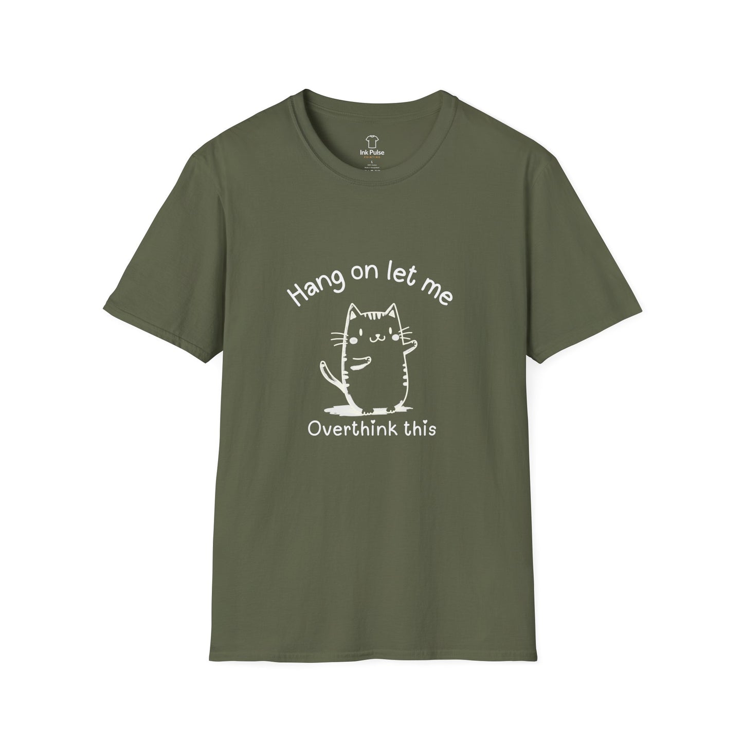 Ink Pulse Print - Overthink This Unisex Softstyle T-Shirt, Funny Graphic Tee.