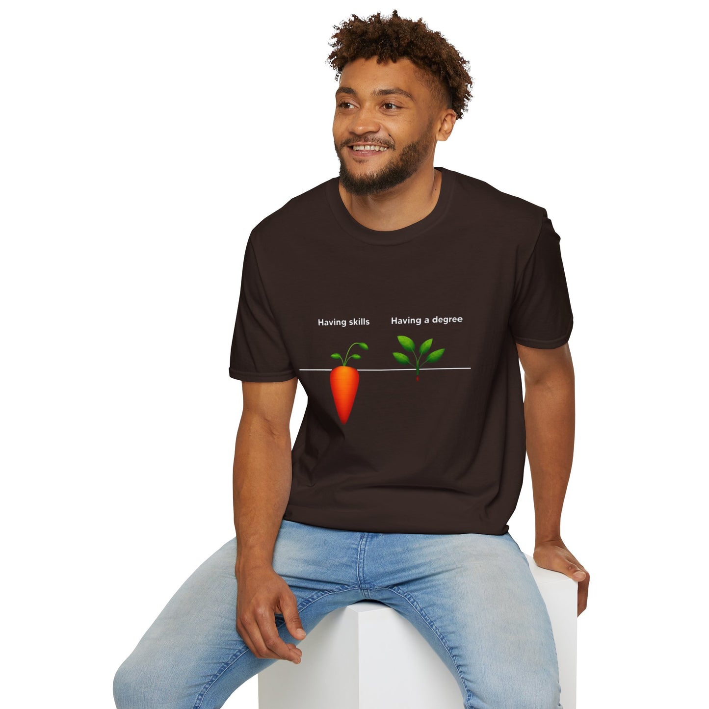 Ink Pulse Print - Skills vs Degree T-Shirt. (Produced in Australia)