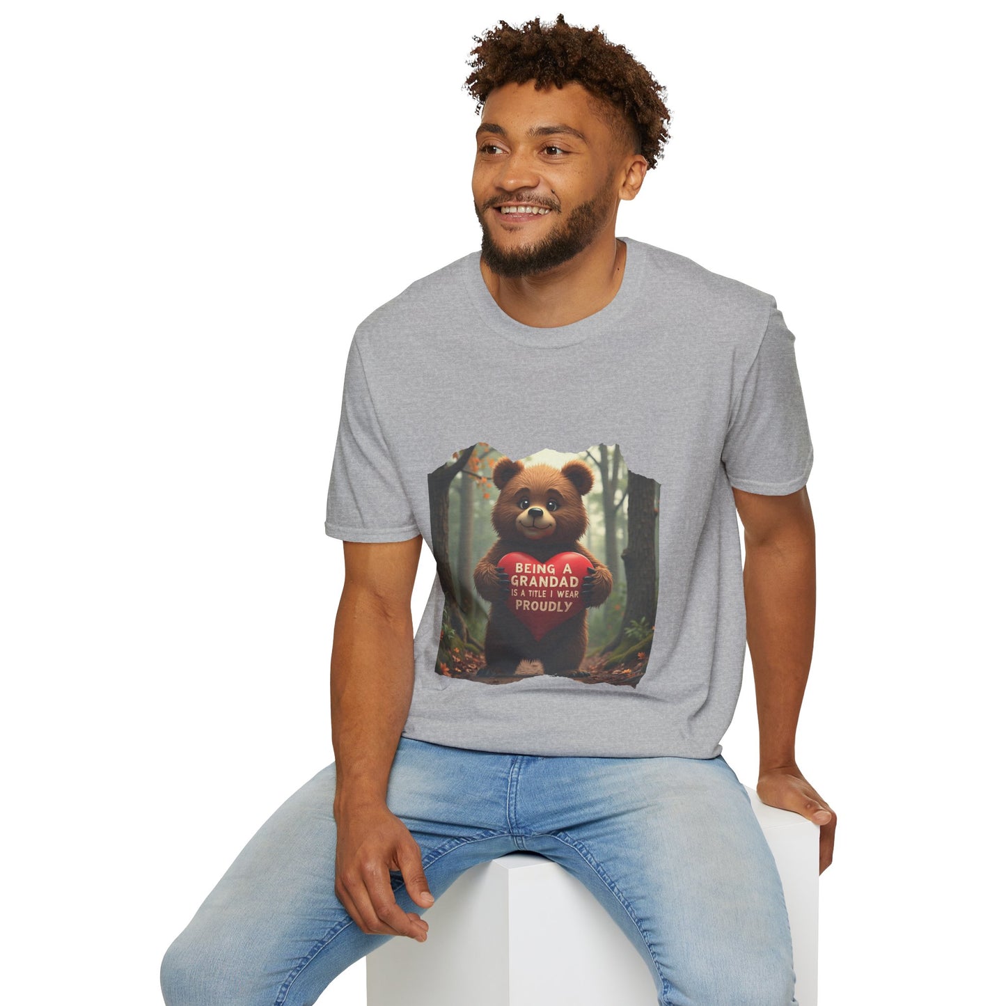 Ink Pulse Print - Cute Grandpa Bear T-Shirt. (Produced in Australia)