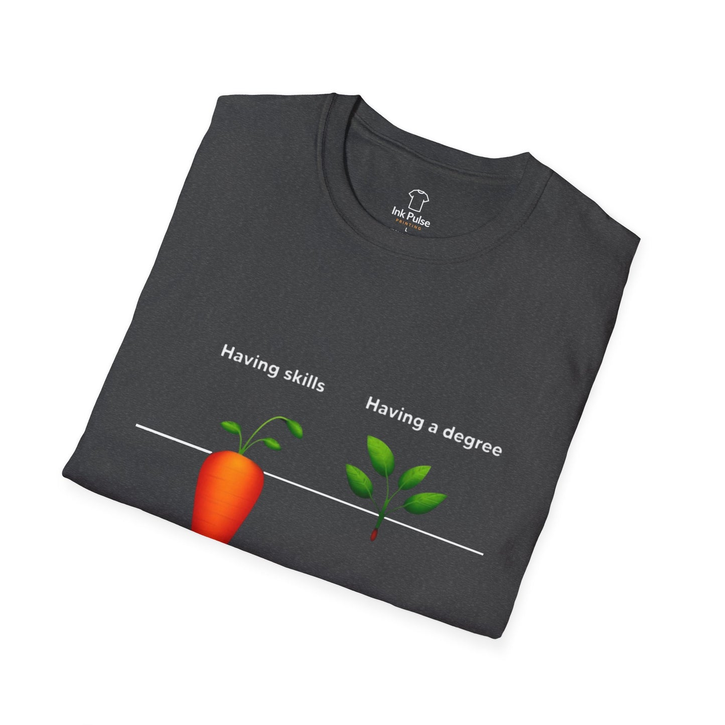Ink Pulse Print - Skills vs Degree T-Shirt. (Produced in Australia)