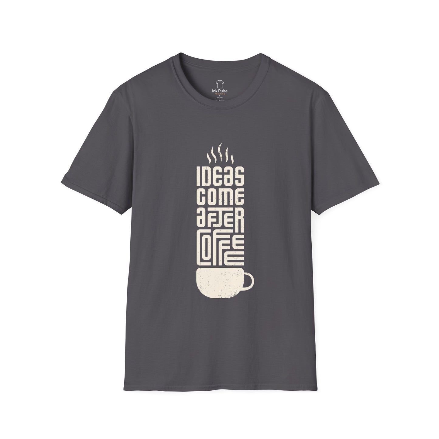 Ink Pulse Print - Coffee Inspiration T-Shirt, Funny Coffee Lover Shirt. (Produced in Australia)