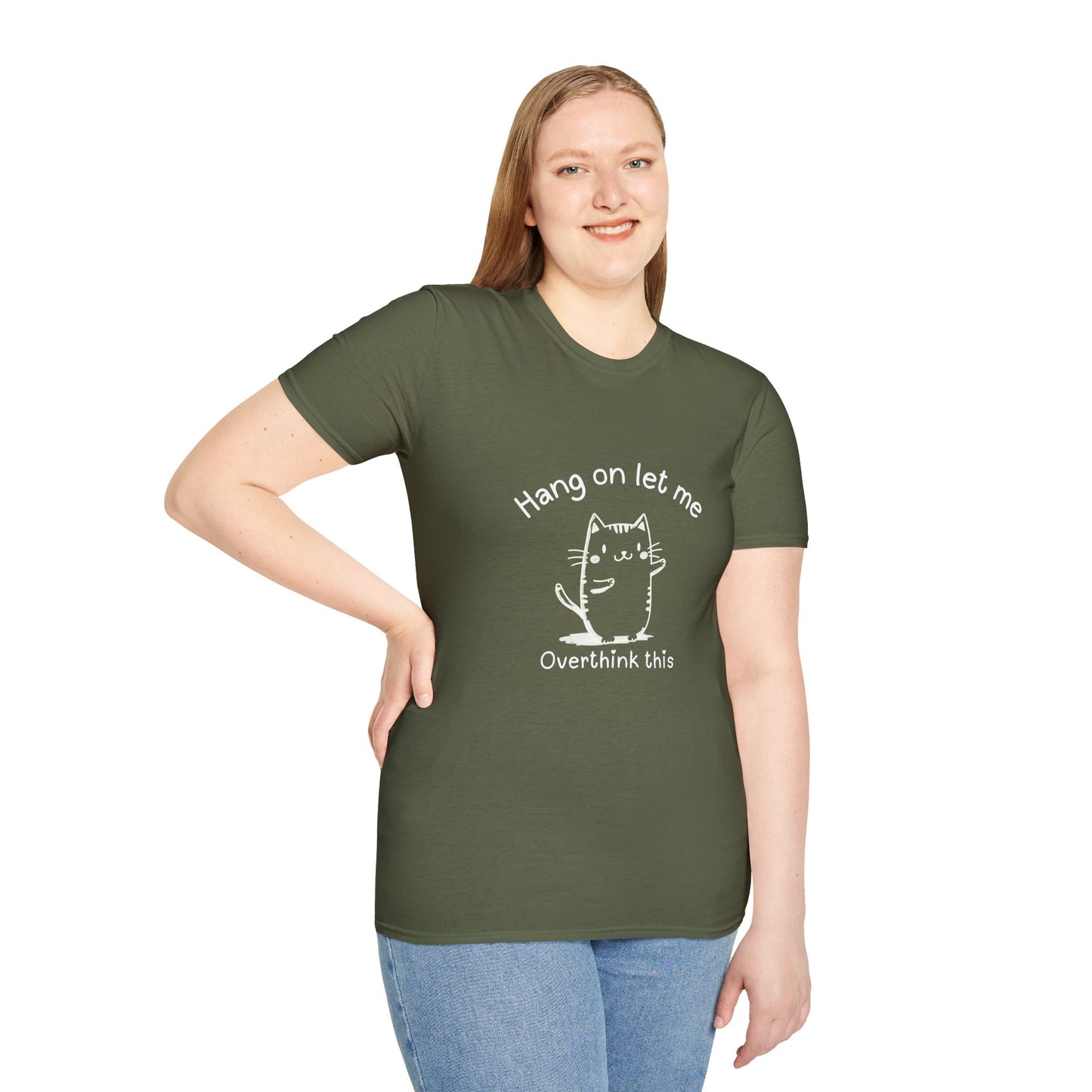 Ink Pulse Print - Overthink This Unisex Softstyle T-Shirt, Funny Graphic Tee.