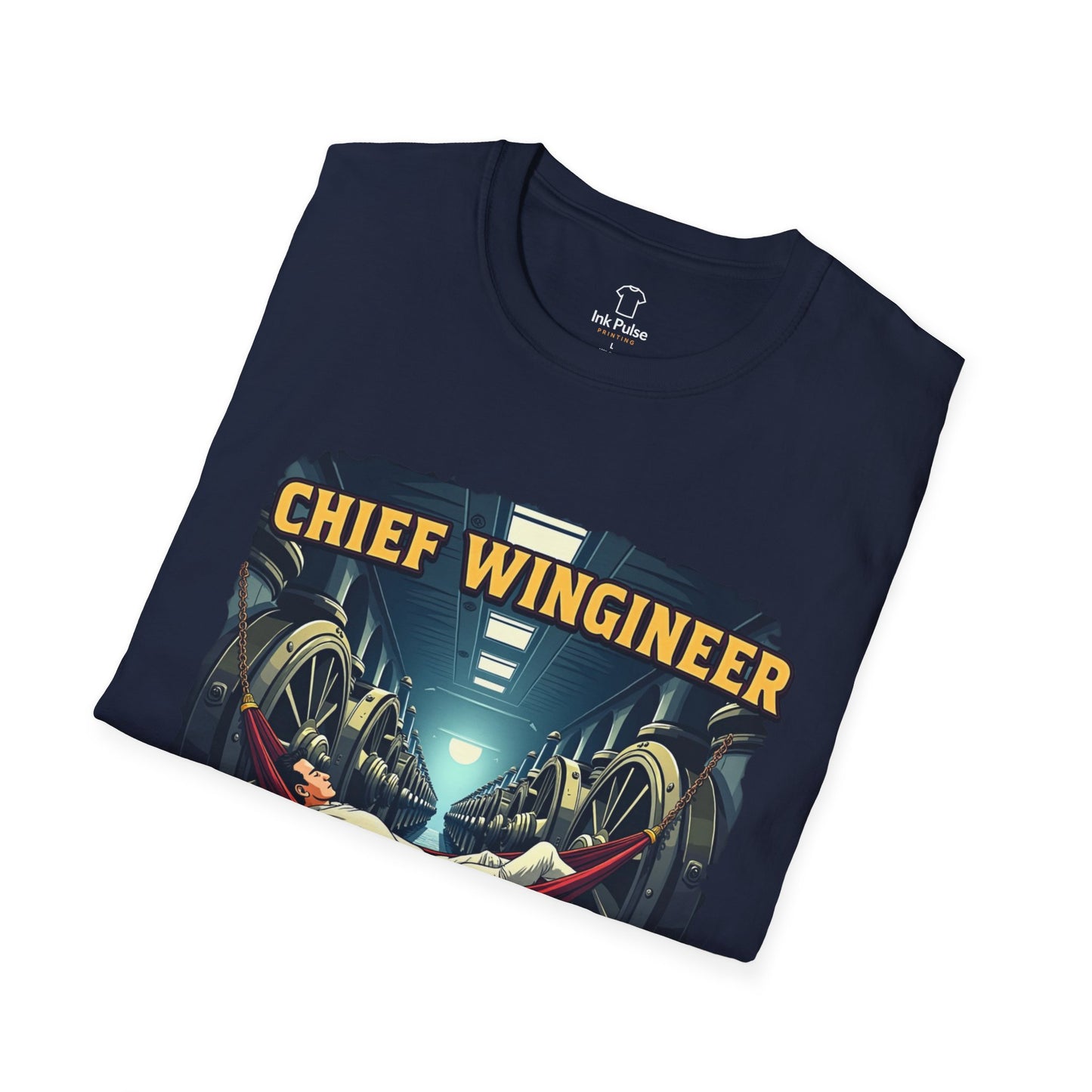 Ink Pulse Print - Chief Wingineer at Work Unisex T-Shirt. (Produced in Australia)
