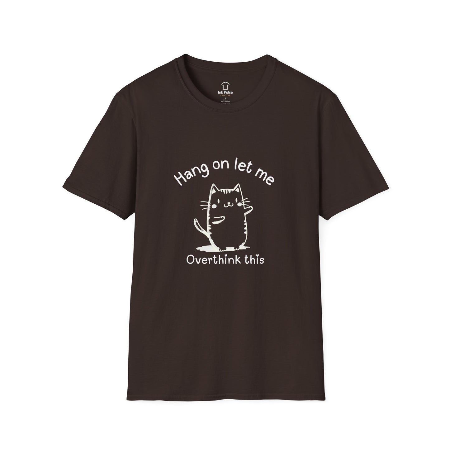 Ink Pulse Print - Overthink This Unisex Softstyle T-Shirt, Funny Graphic Tee.