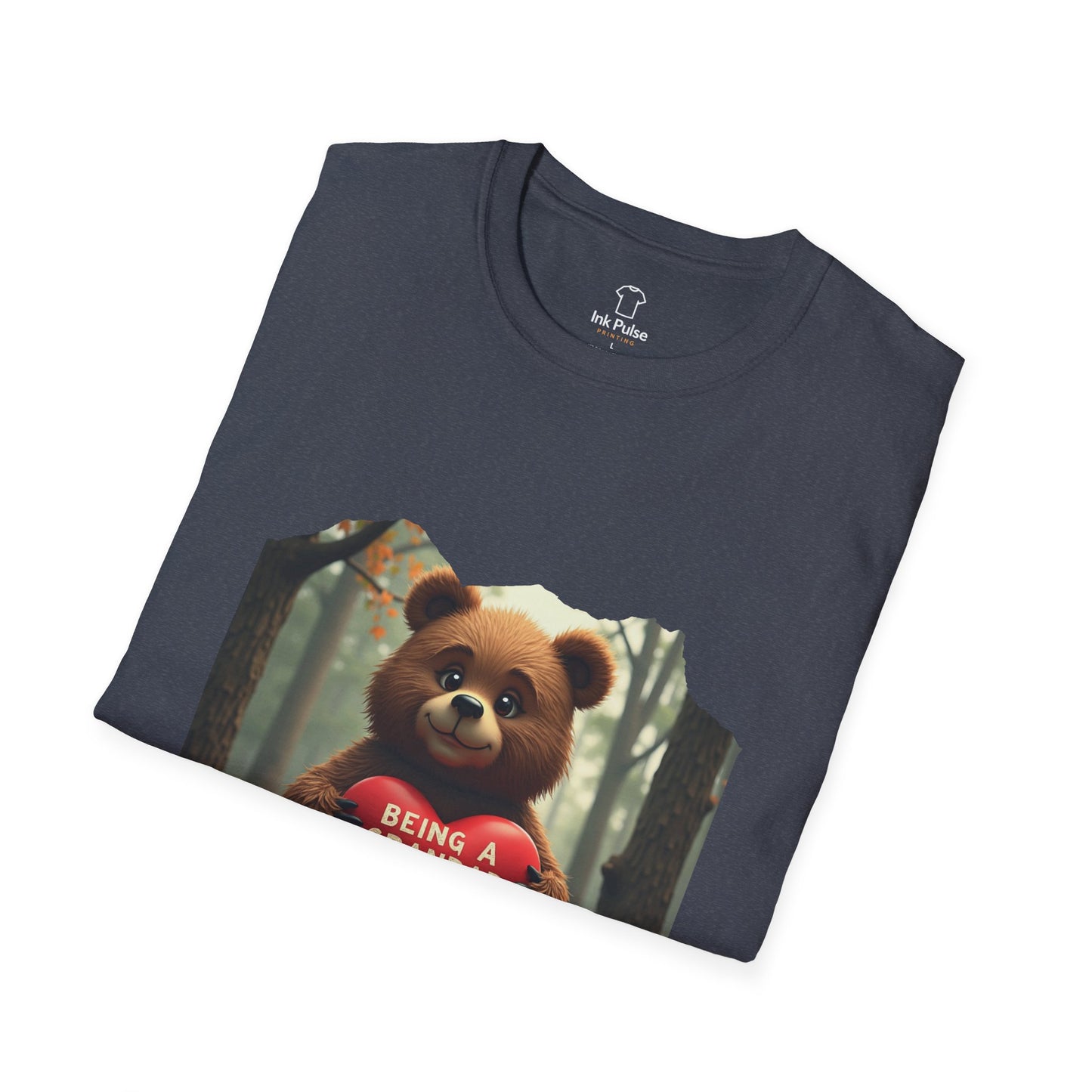 Ink Pulse Print - Cute Grandpa Bear T-Shirt. (Produced in Australia)