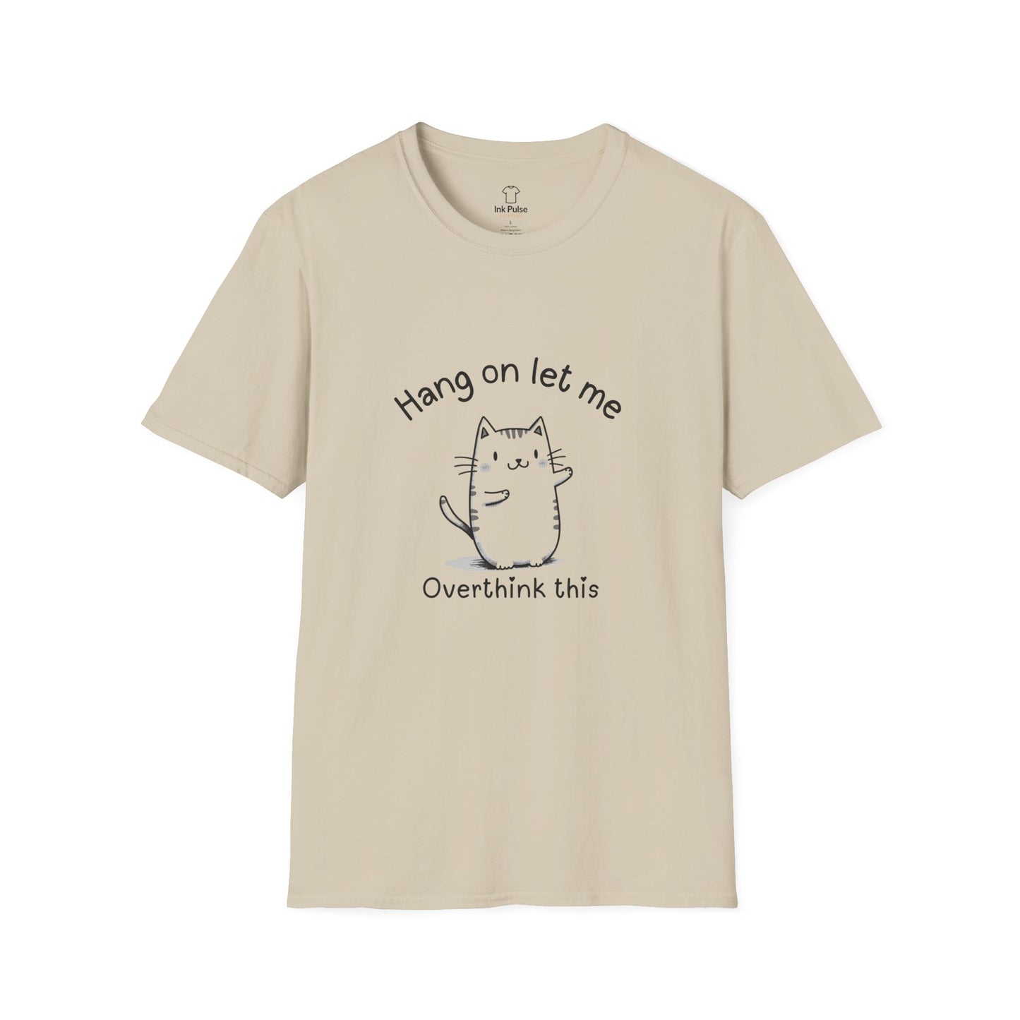 Ink Pulse Print - Overthink This Unisex Softstyle T-Shirt, Funny Graphic Tee.