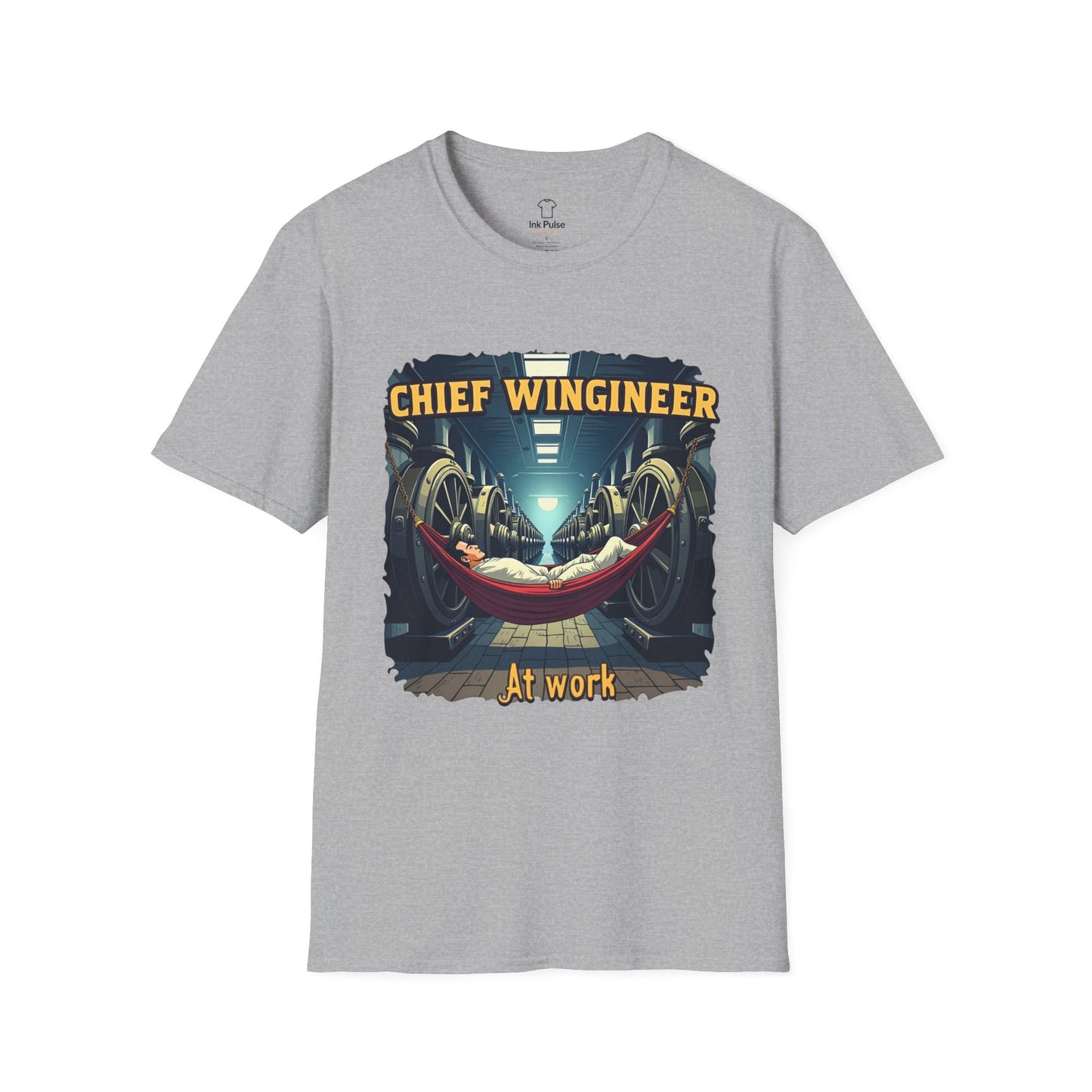 Ink Pulse Print - Chief Wingineer at Work Unisex T-Shirt. (Produced in Australia)